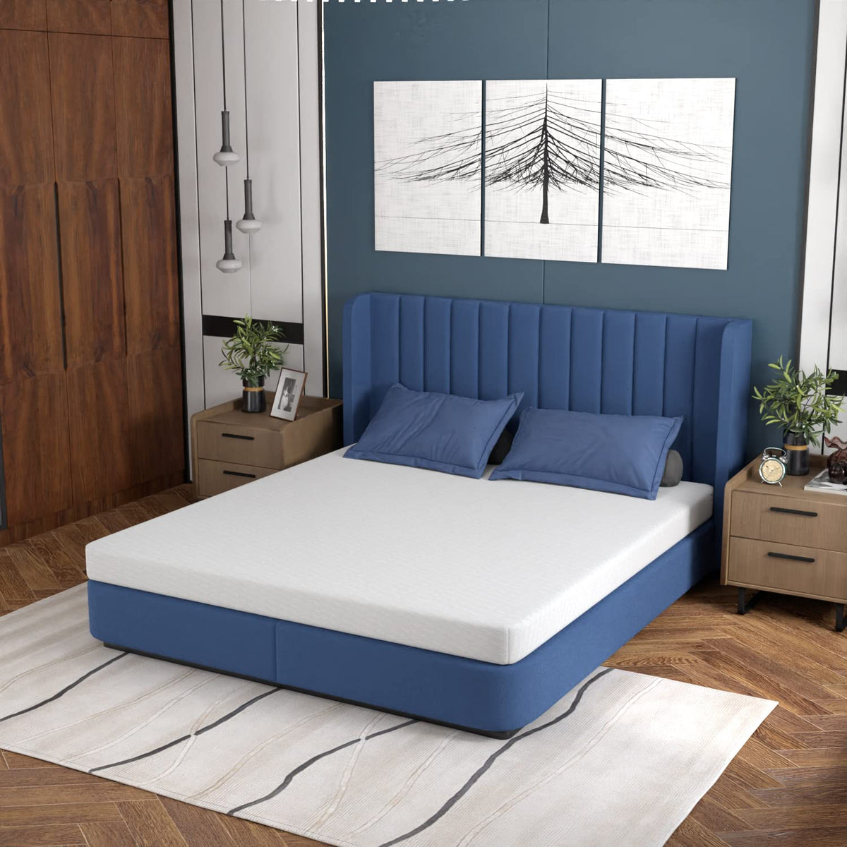 Paylesshere 5 Inch King Gel Memory Foam Mattress Fiberglass Free/Certipur-Us Certified/Bed-In-A-Box/Cool Sleep & Comfy Support