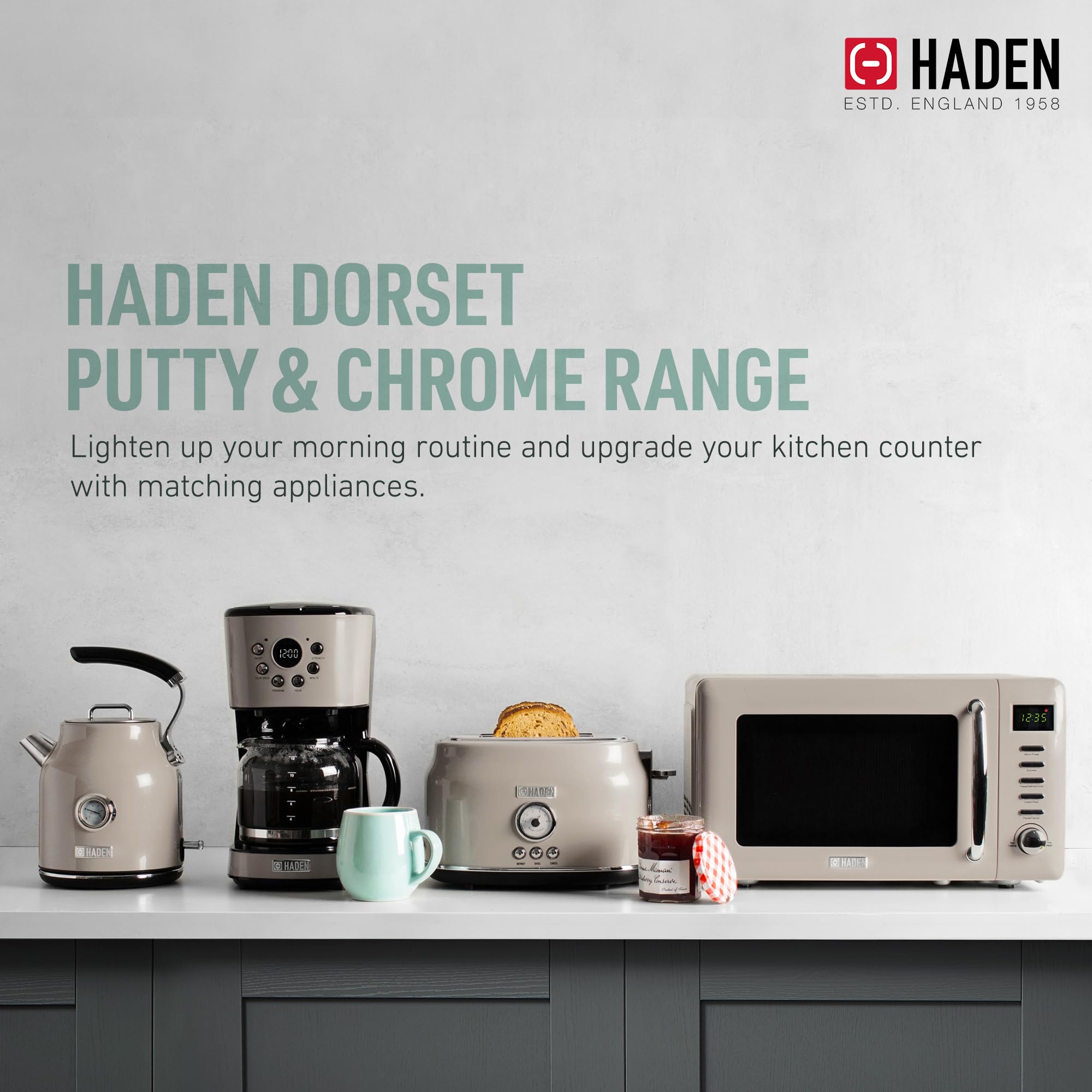 Haden Coffee Machine, 12 Cup Programmable Drip Coffee Maker With Auto Shut-Off Function And Reusable Washable Water Filter, Putt