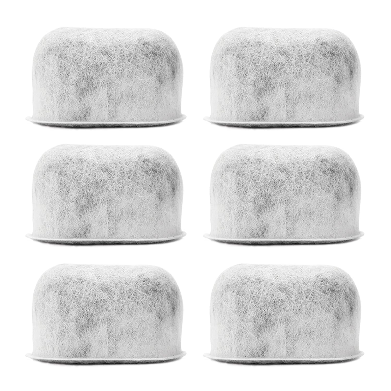 6-Pack Replacement Charcoal Water Filters For Braun Coffee Makers - Fits All Braun Brewsense Drip Series Coffee Machines