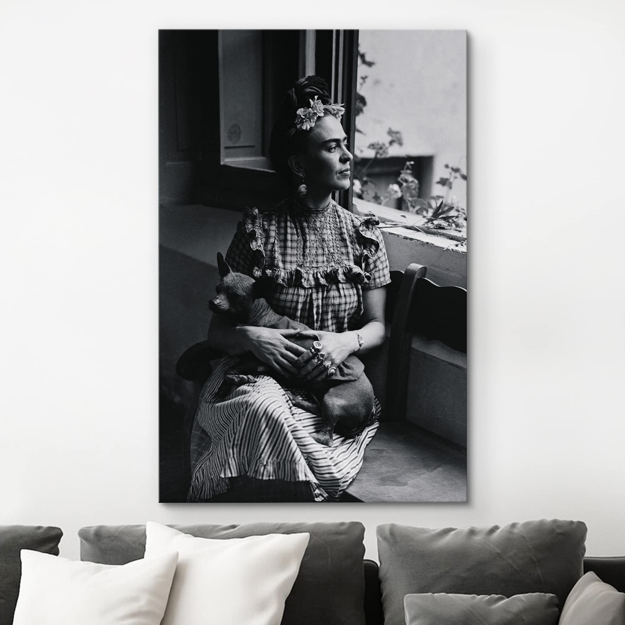 Wall26 Canvas Print Wall Art Master Artist Famous Mexican Painter Frida Kahlo Historic Classic Photography Realism Traditional P