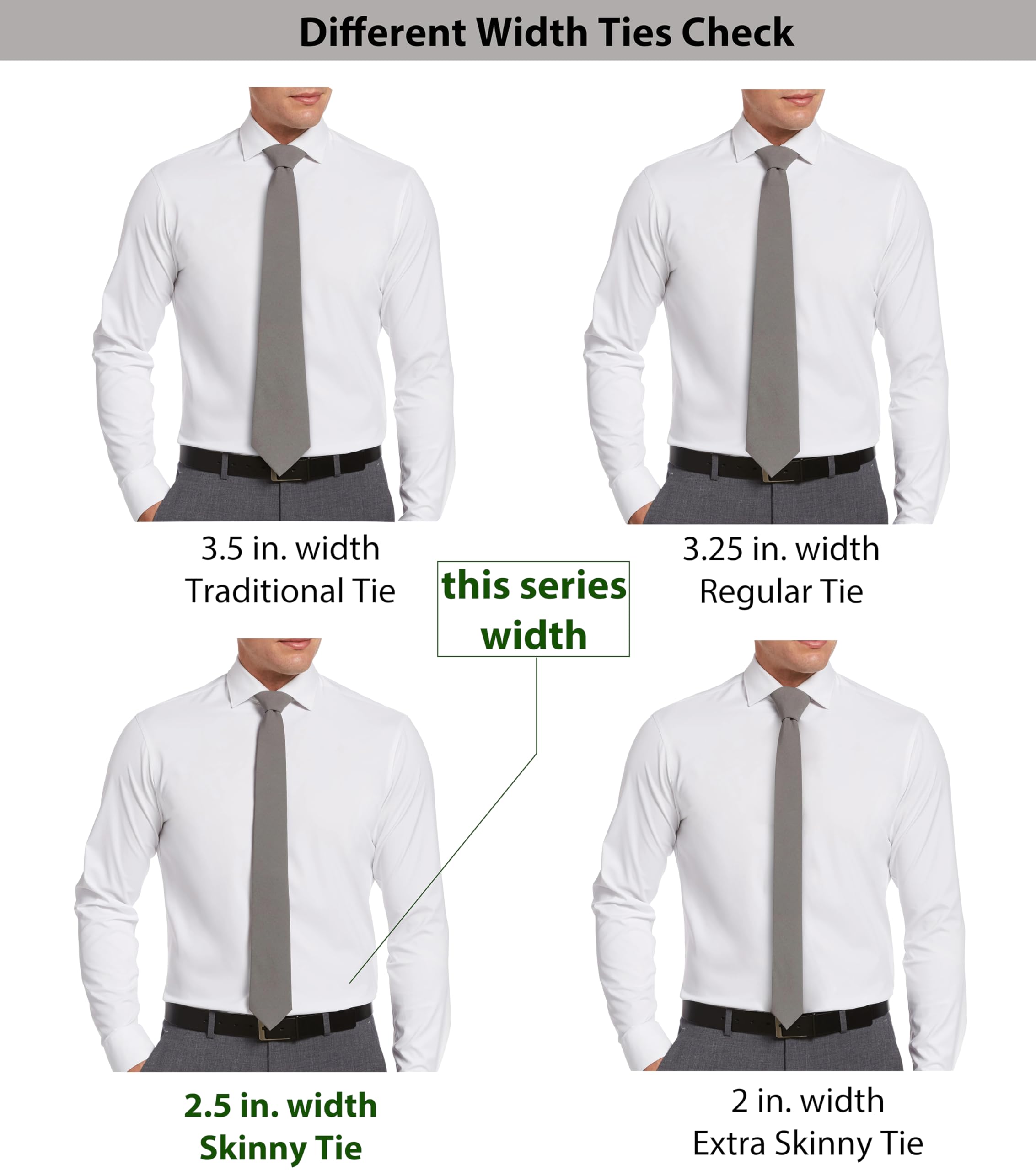 Zenxus Solid Skinny Ties For Men, 25 Inch Slim Dusty Blue Necktie