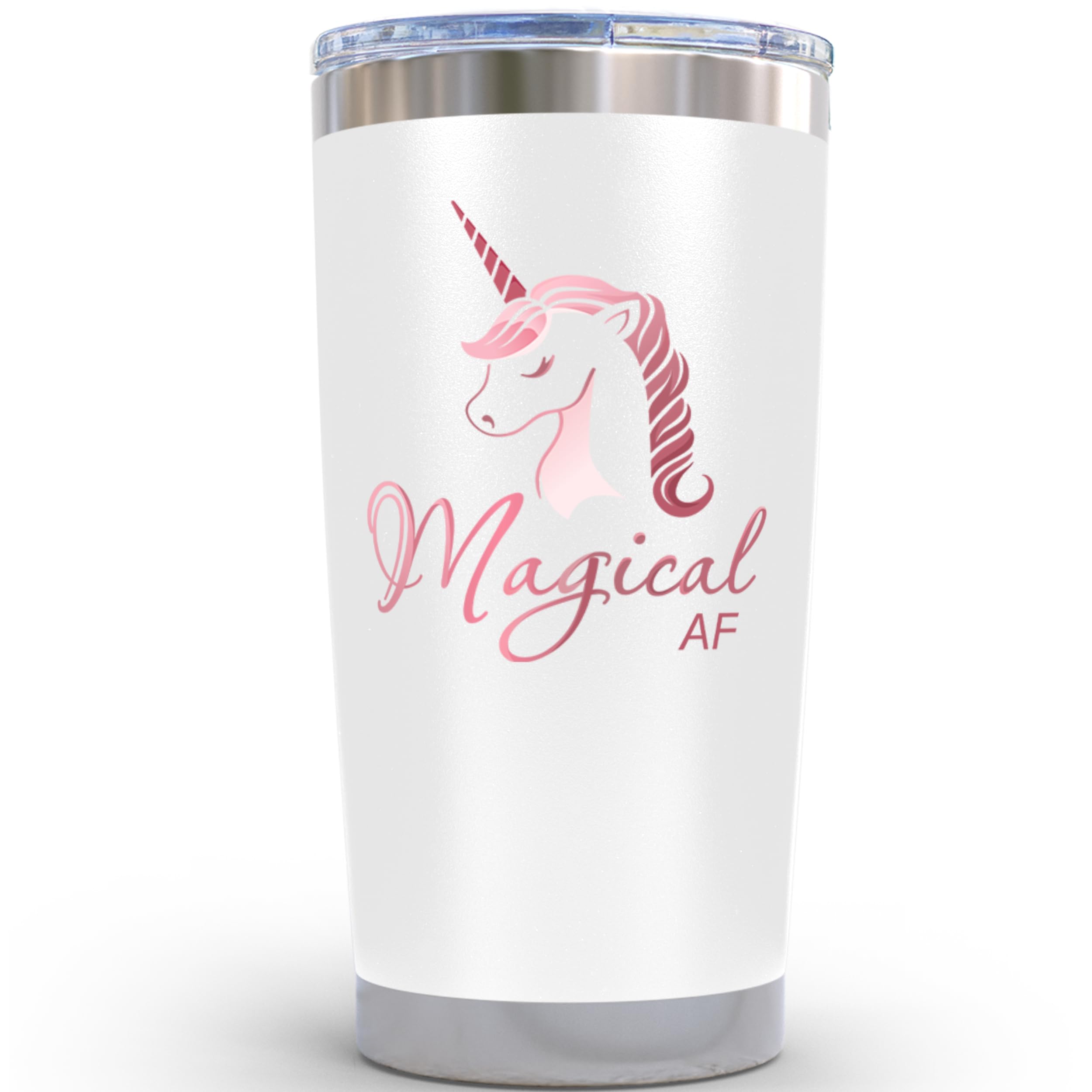 KLUBI Unicorn Gifts for Women - Travel Coffee Mug/Tumbler with Lid 20oz - Funny Gift for Unicorn Lovers  Adults Cute Mugs