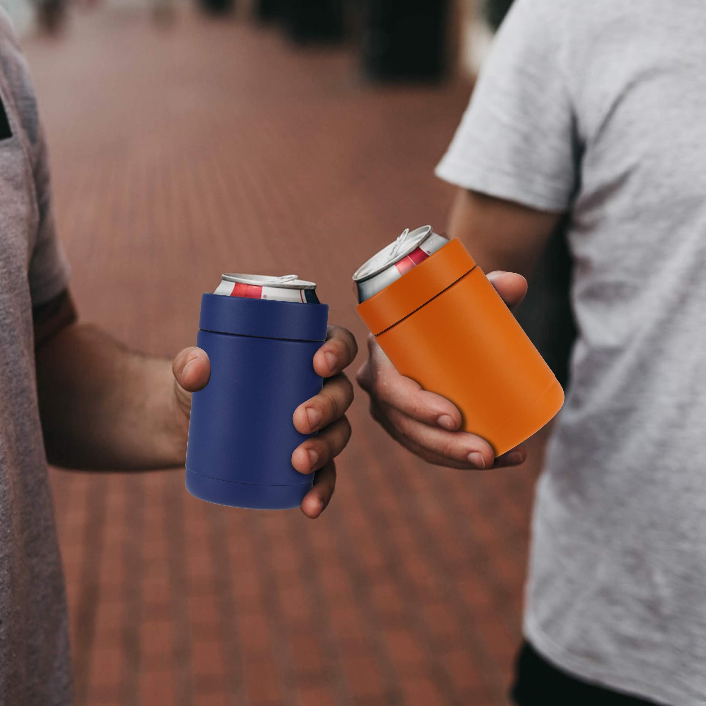 Tahoe Trails Stainless Steel 12Oz Vacuum Insulated Can And Bottle Cooler | Double Wall Can Cooler For Cans And Bottles | Copper