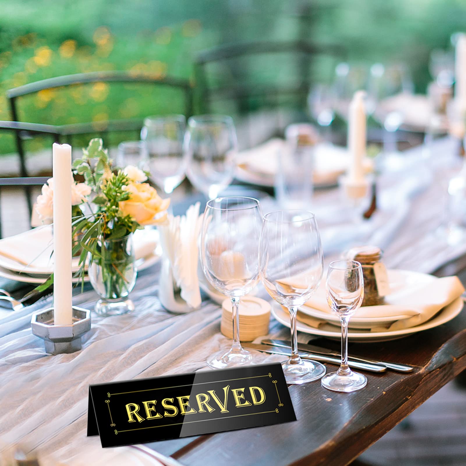Wathfkcu 20Pcs Reserved Table Signs Acrylic Reserved Table Tent Signs,Reservation Seat Signs For Wedding Restaurant Office Meeti