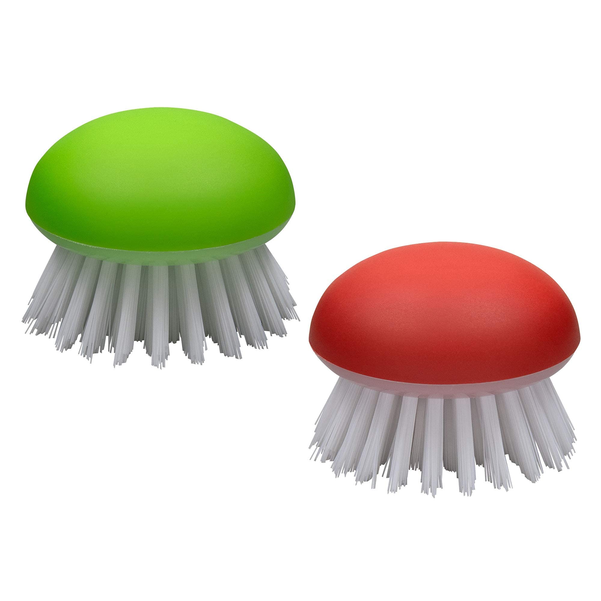 Vegetable Brush Scrubber For Food - 2Pcs Set Fruit And Veggie Brush - Silicone Top And Ultra-Strong Bristles Potato Scrubber - P