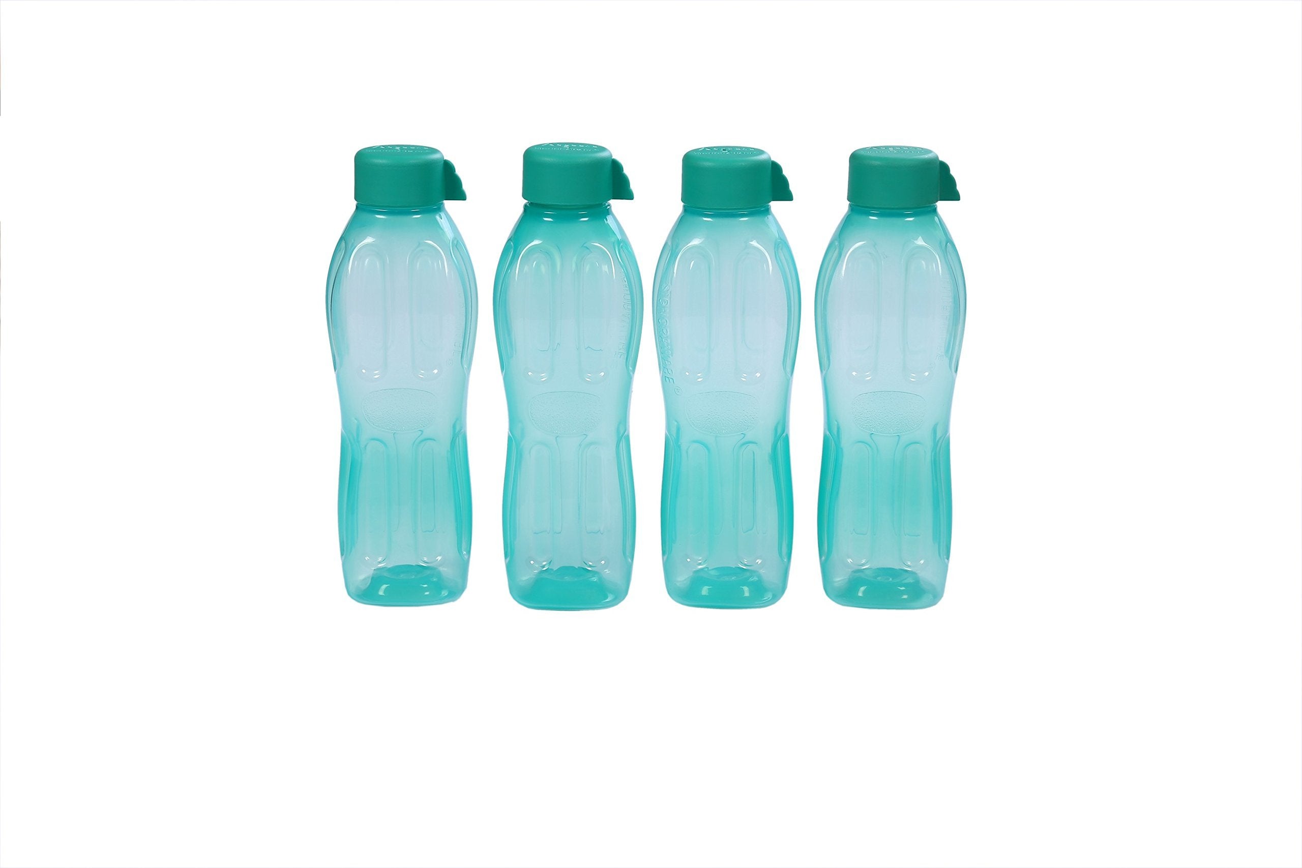 Signoraware Aqua Fresh Plastic Water Bottle, 500Ml, Set Of 4, Green