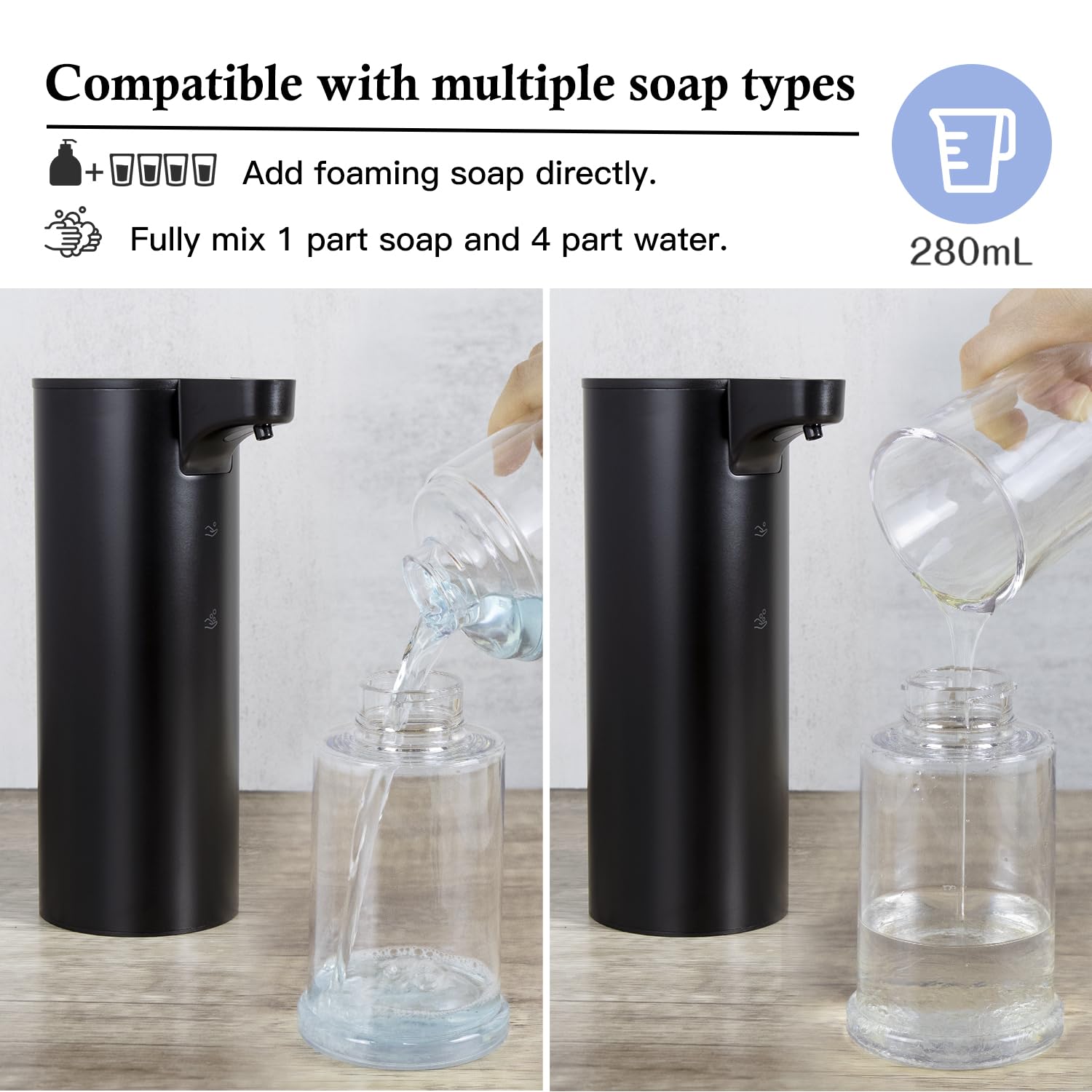 Laopao Automatic Soap Dispenser Foaming: Rechargeable Touchless Soap Dispenser Stainless Steel Foam Soap Dispenser For Bathroom