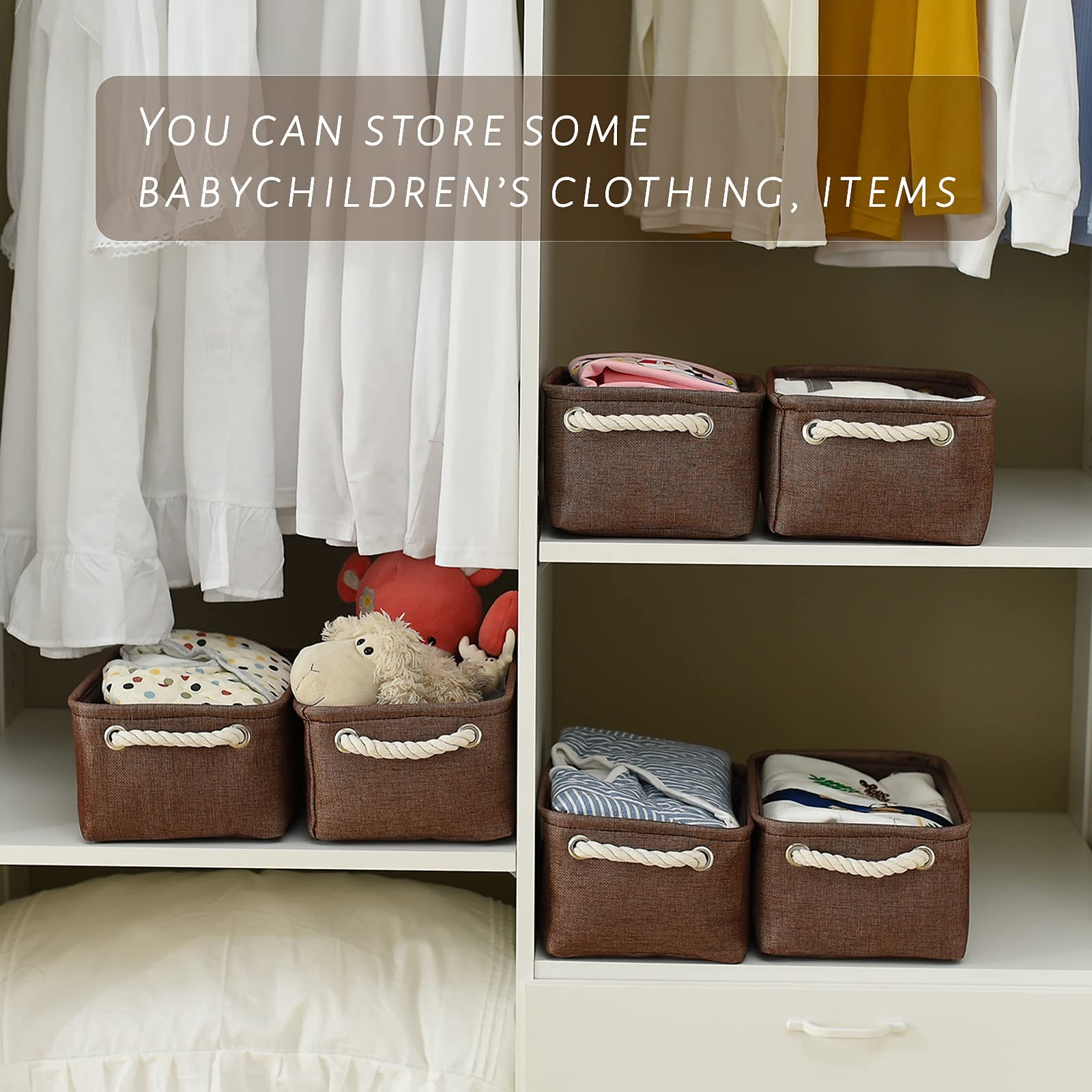 Thewarmhome Storage Basket Fabric Storage Bin Shelf Basket Dog Toy Storage Basket Baby Storage Basket Canvas Storage Basket For