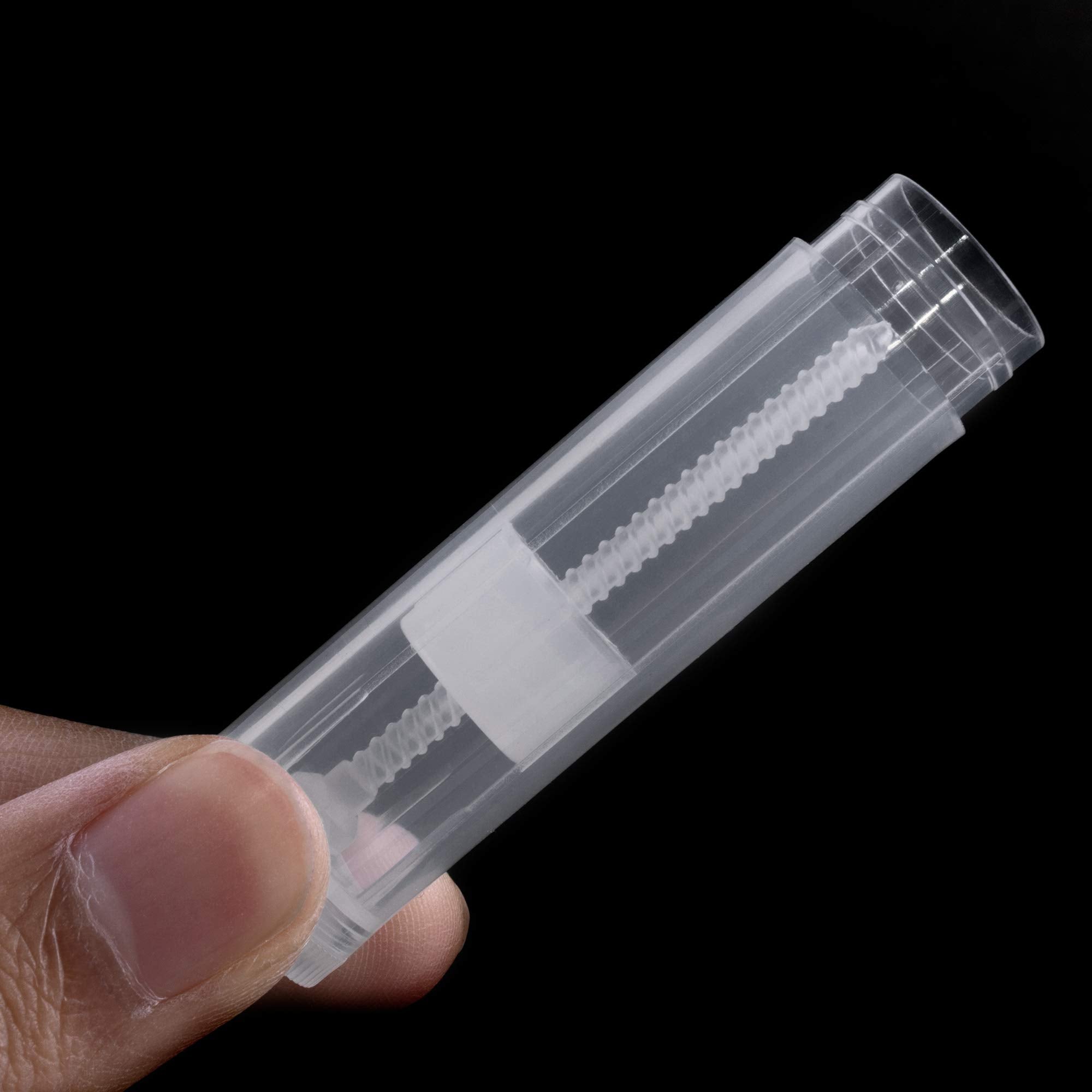 Clear Empty 3/16 Oz (5.5Ml) Plastic Container Twist Tubes For Homemade Lip Balms, Cosmetic Gifts (12 Pack)