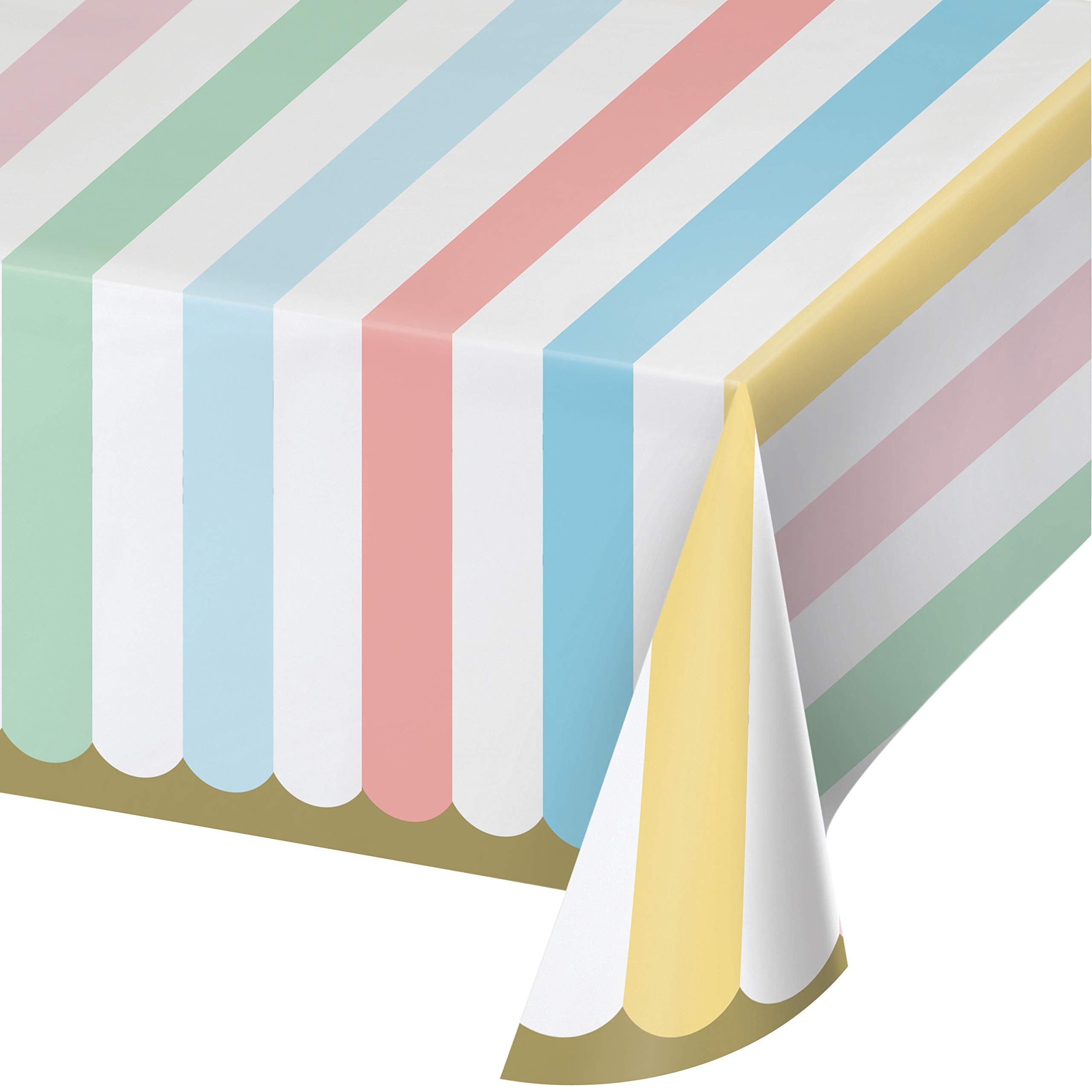 Creative Converting Pastel Celebrations Paper Tablecloth, 54'' X 102''