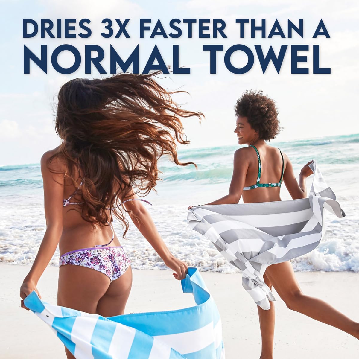 Dock & Bay Beach Towel - Quick Dry  Sand Free - compact  Lightweight - 100% Recycled - Includes Bag - cabana - Set of 6 - Extra Large (200x90cm  78x35)