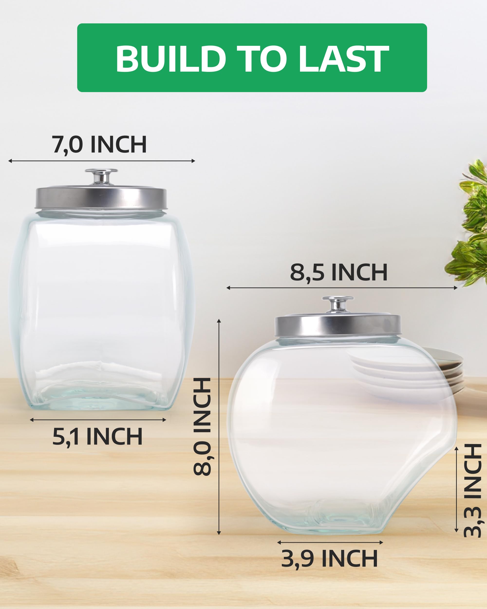Skywin Glass Laundry Pod Container Jar With Lid - Laundry Pod Storage Container For Laundry Room Organization Laundry & Dishwash