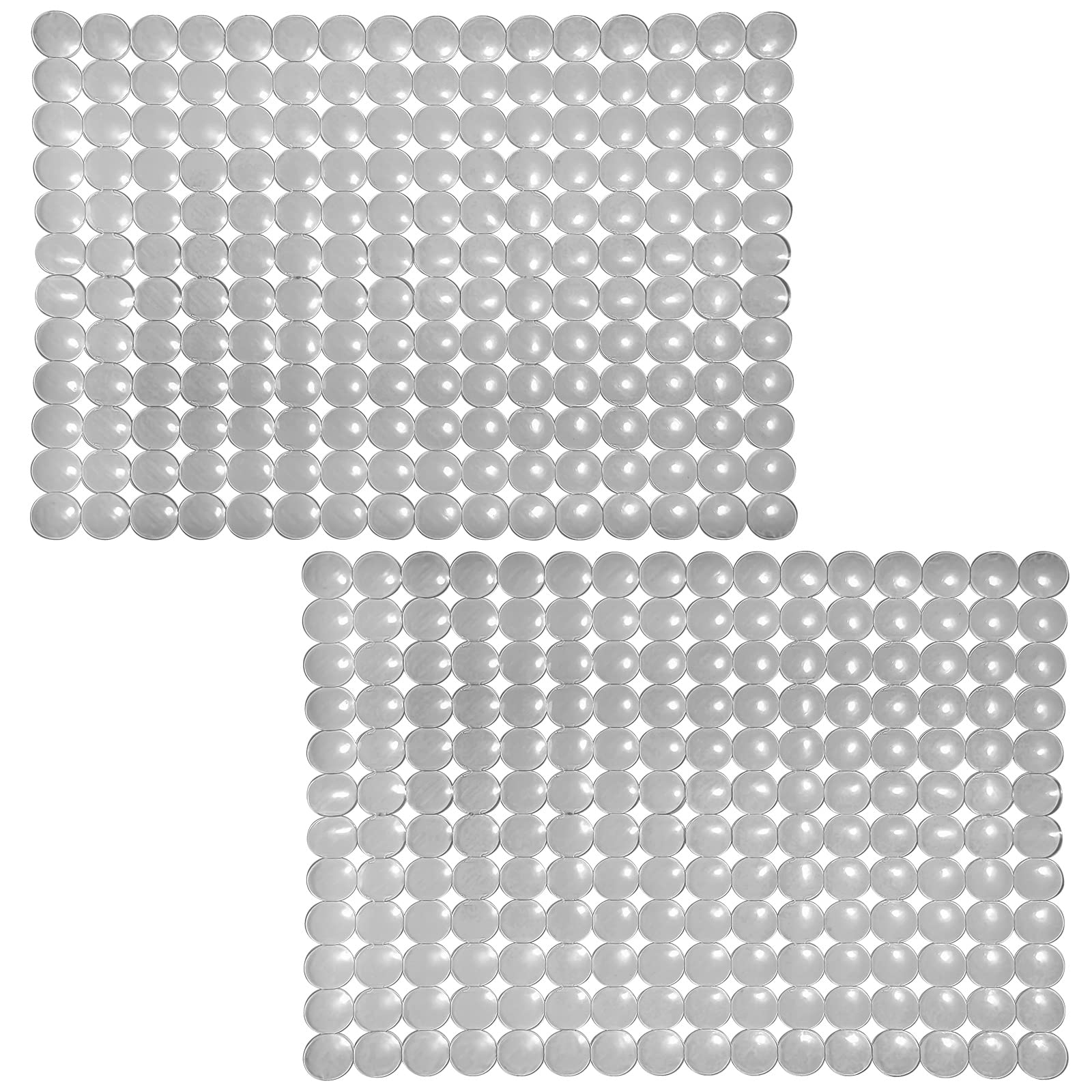 Coopay 2 Pack Kitchen Sink Mat Plastic Sink Protect Mat Pvc Eco-Friendly Kitchen Adjustable Stainless Steel/Porcelain Dish Dryin