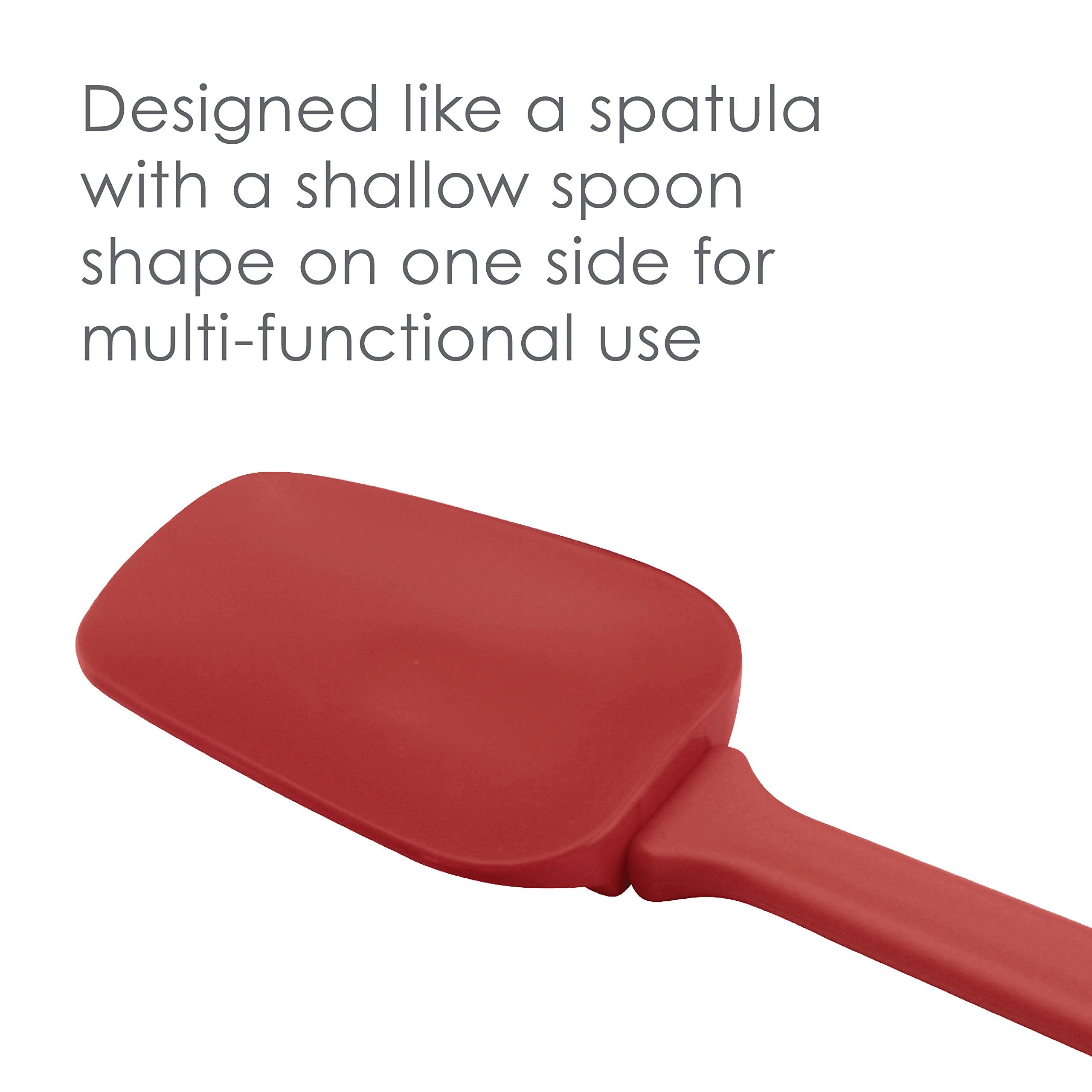 Rachael Ray Tools and Gadgets Solid Spoonulas / Scraping Cooking Utensil Set - 9-1/2-Inch  10-Inch  and 12-1/2  Blue