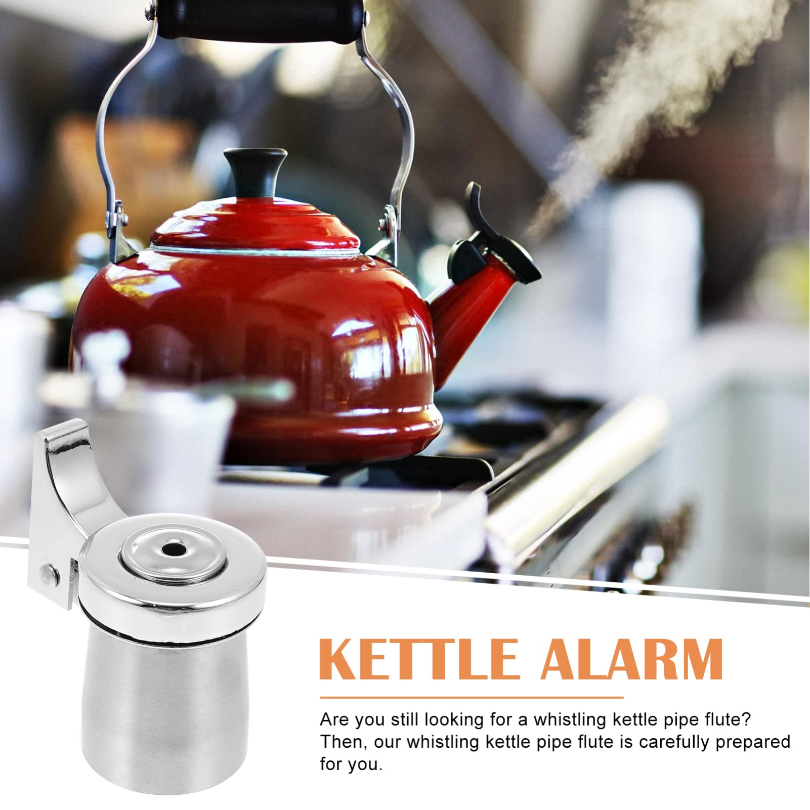Hemoton Tea Kettle Replacement Whistle Nozzle, Stainless Steel, 5.8x5.6cm, Silver-1, Model PK098T380LA53L1T1NJ428