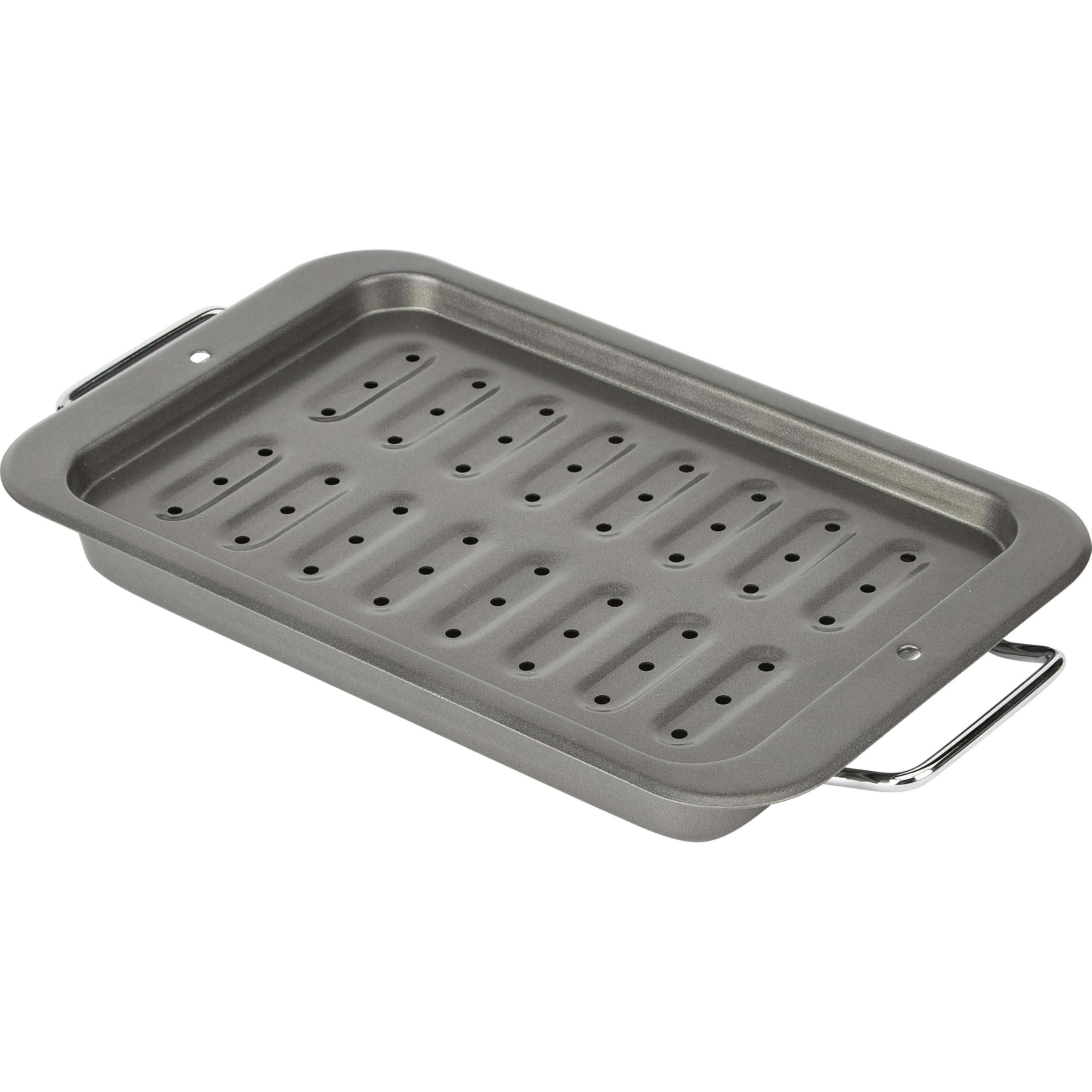 GoodCook Everyday Broiler Baking Pan with Built-in Handles Nonstick Warp-Resistant Heavy-Gauge Steel Construction Even-Heating O