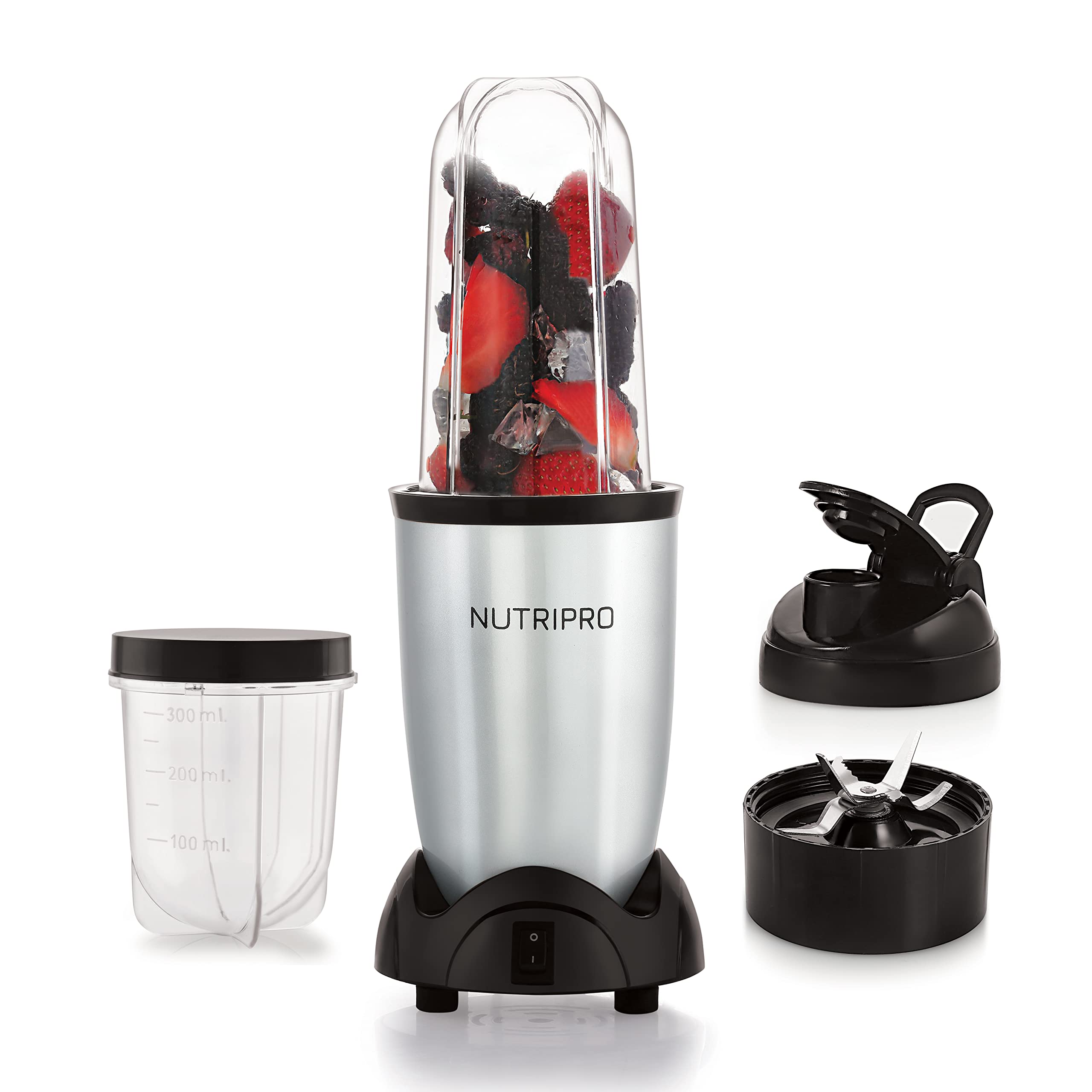 Nutripro Juicer Mixer Grinder  Smoothie Maker  500 Watts (2 Jar, Silver)  2 Year Warranty