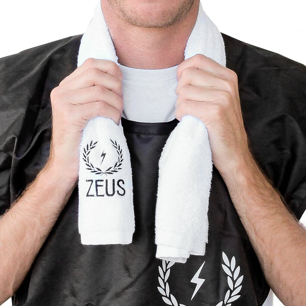 ZEUS Barbershop Steam Towels, 100% Cotton Spa & Barbershop Pre Shave Towels, Soft & Super Absorbent (White) 6 Pack