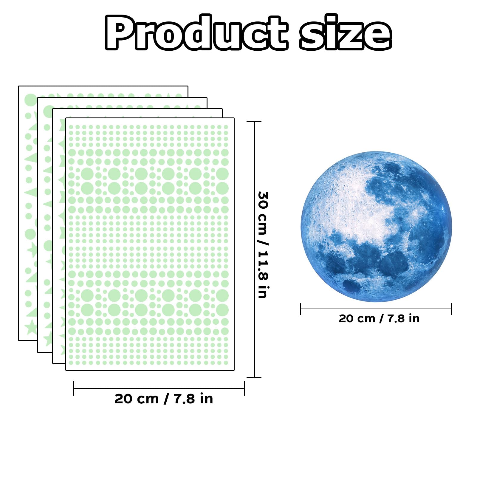 Glow in The Dark Stars for Ceiling Glow in The Dark Stars and Moon Wall Decals  1088 Pcs Ceiling Stars Glow in The Dark Kids Wall Decors  Perfect for Kids Nursery Bedroom Living Room (Blue)