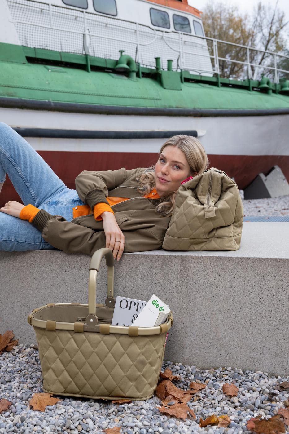 Reisenthel Spring/Summer 21 Swivel Wheels Trolley One Size, Trolley With Swivel Castors, Rhombus Olive, One Size, Sport