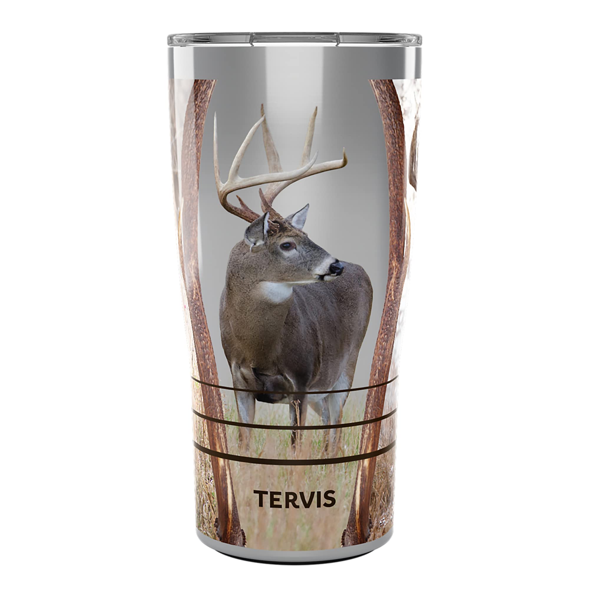 Tervis Traveler Deer Trio Triple Walled Insulated Tumbler Travel Cup Keeps Drinks Cold & Hot, 20oz, Stainless Steel