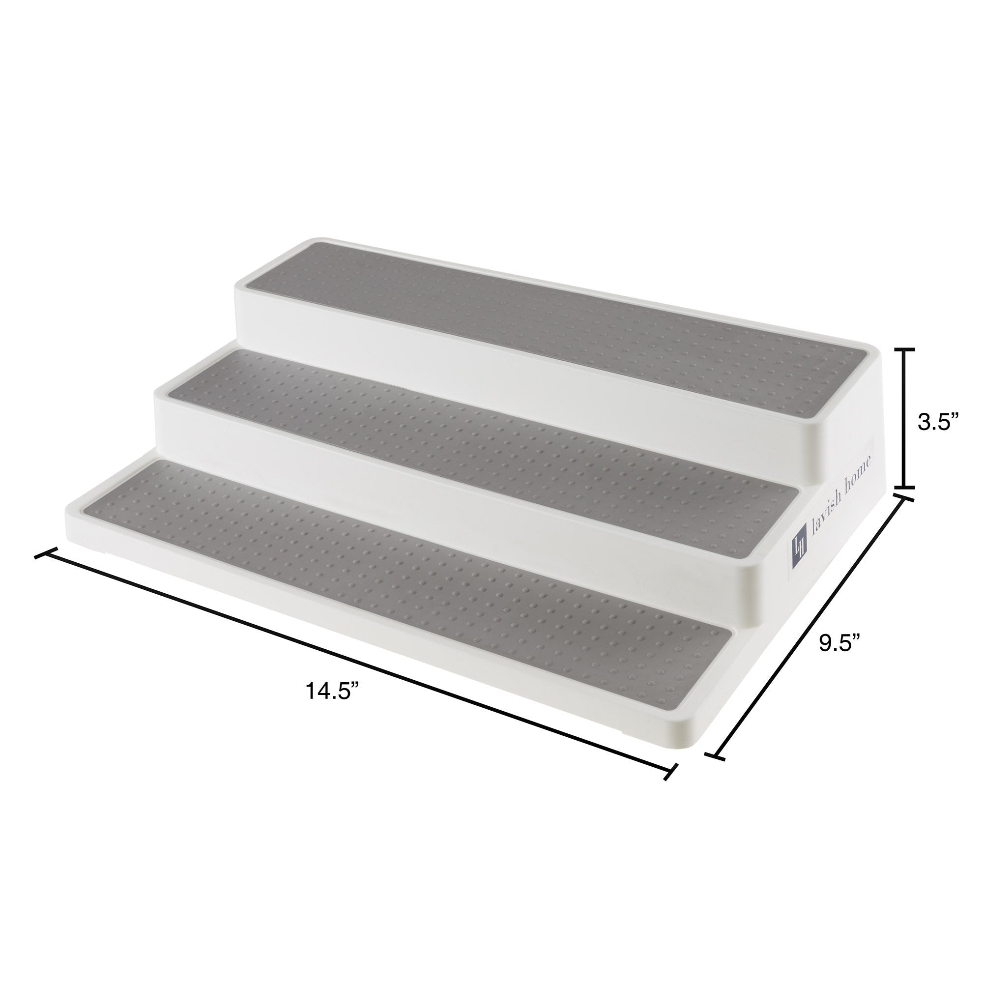 3 Tier Spice Step Shelf- Kitchen Cabinet, Countertop and Pantry Spices and Seasoning Organizer by Lavish Home (Great for Househo