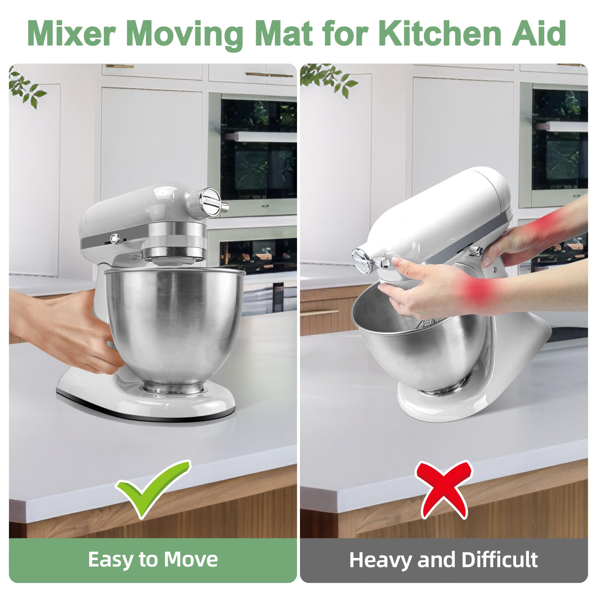 SIUDANGKA Mixer Slider Mat for KitchenAid 4.5 QT, Acrylic Sliding Tray Pad, Clear