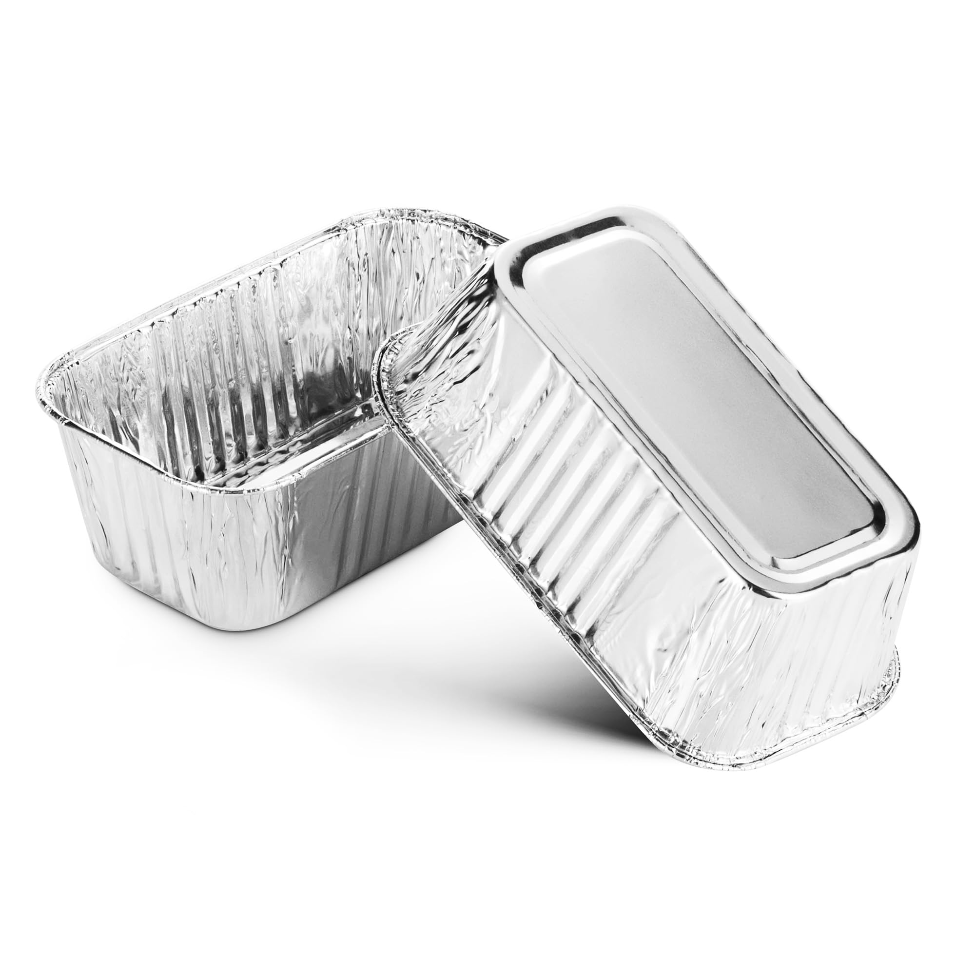 Montopack Aluminum Mini Disposable Loaf Pans | Deep Half Size 6 X 3.5    Extra Thick Foil Bread Containers For Baking, Food Stor