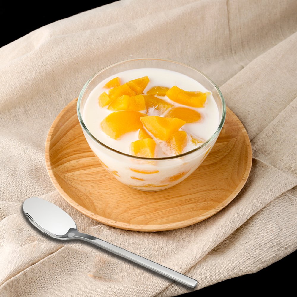 Doryh Stainless Steel Dessert Spoons Set, 12-Piece, 6.69 Inches