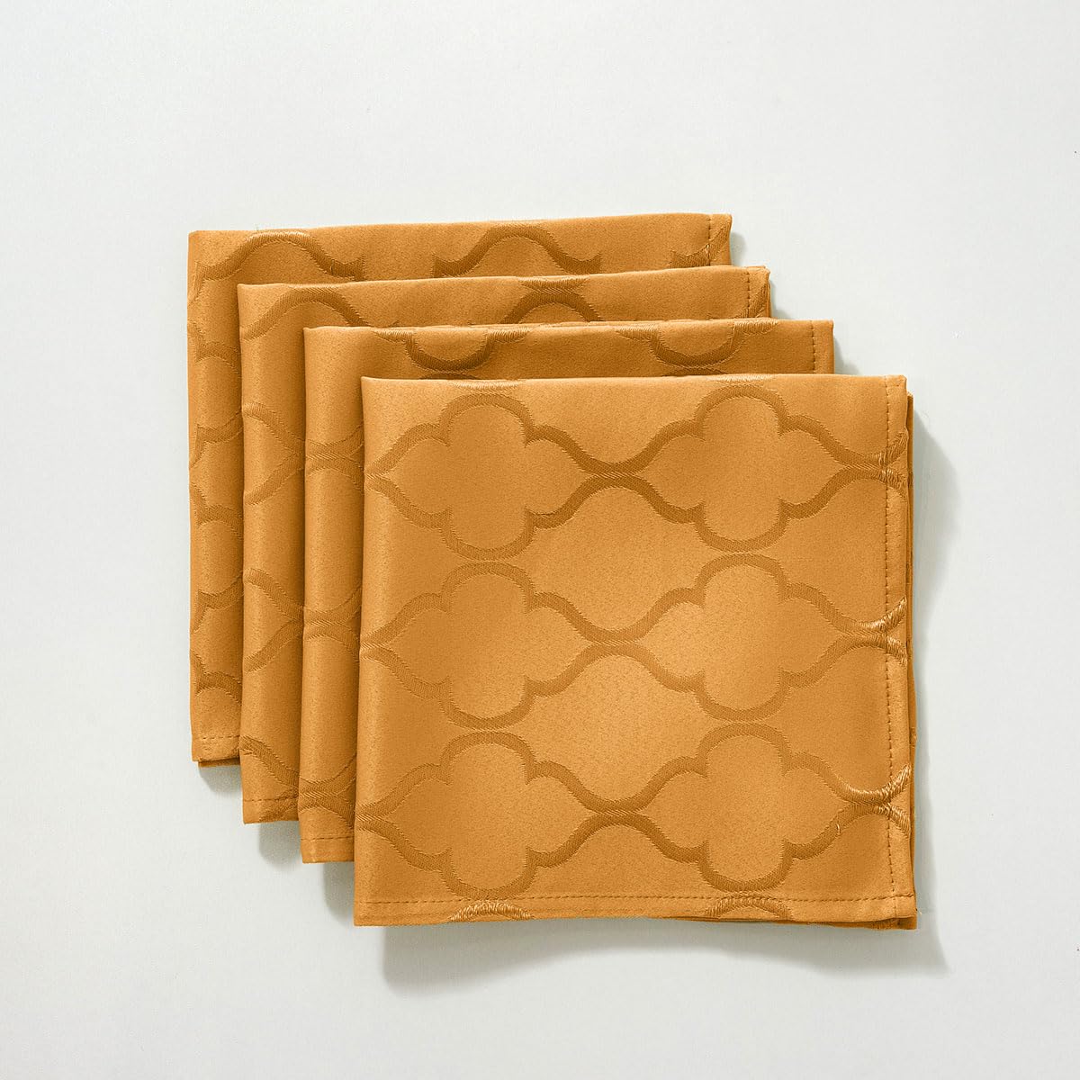 Sastybale Jacquard Cloth Napkins 20 X 20 Inch Flower Pattern 4 Pieces Solid Washable Comfortable For Restaurant Family Dinners W