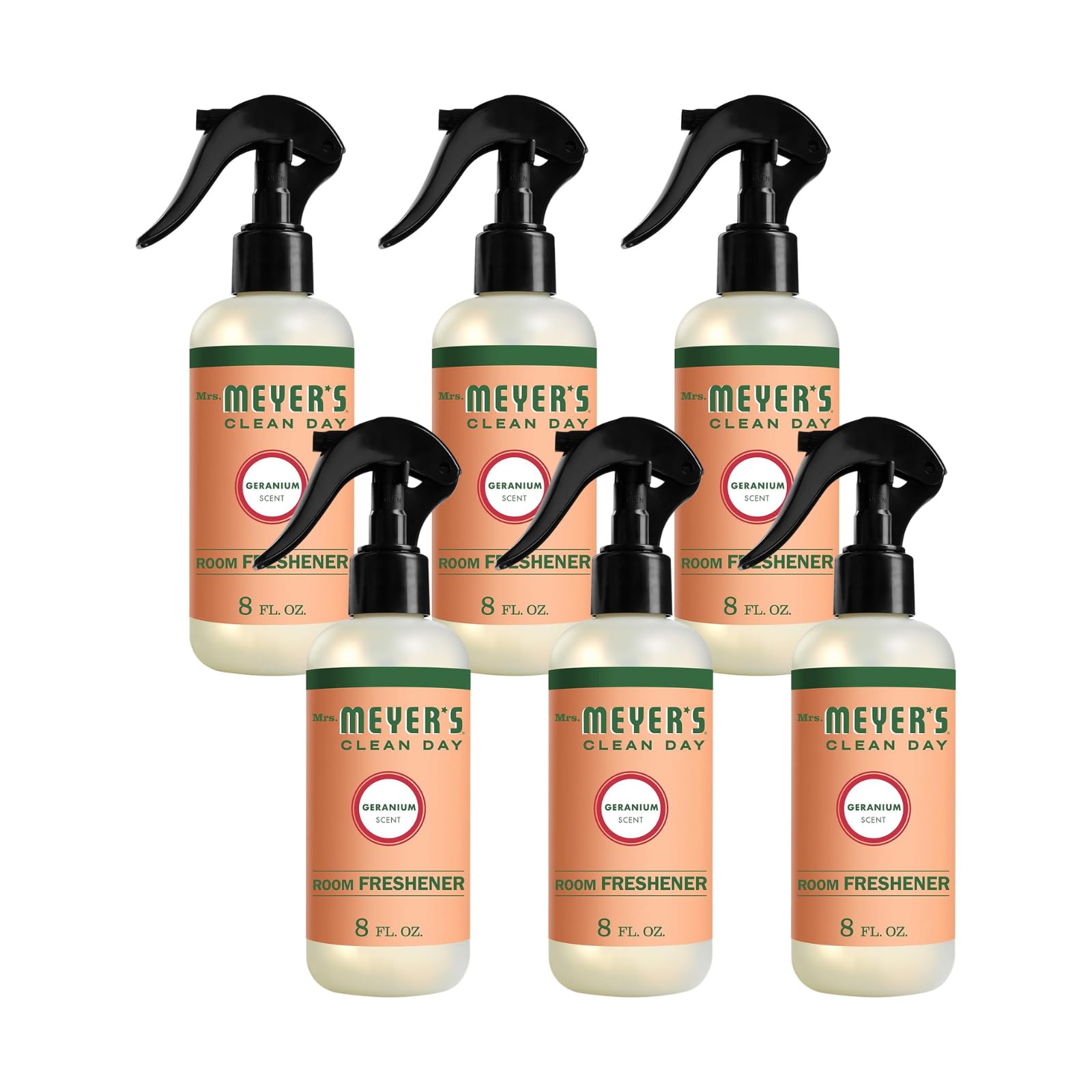 Mrs Meyers Clean Day Room Freshener - Geranium,8 Fl Oz (Pack of 6)