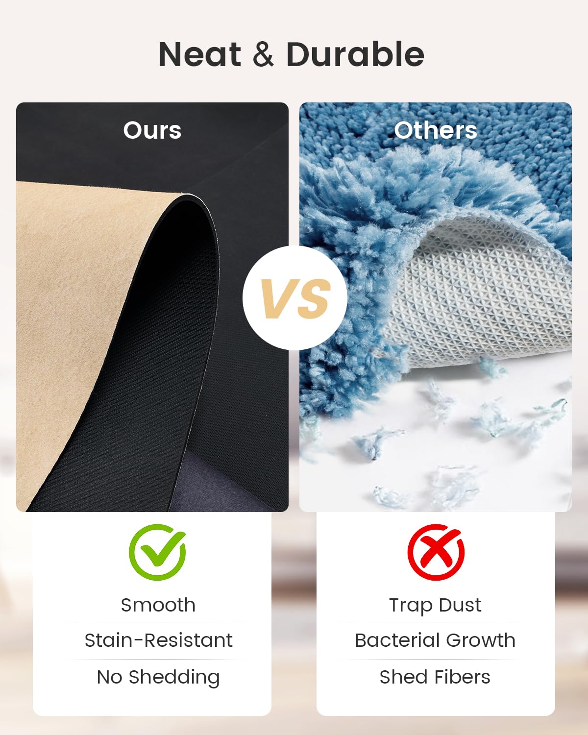 Stiio Bath Mats For Bathroom, Super Absorbent Quick Drying, Rubber Non Slip Thin Bathroom Rugs Fit Under Door, Easy Clean Shower