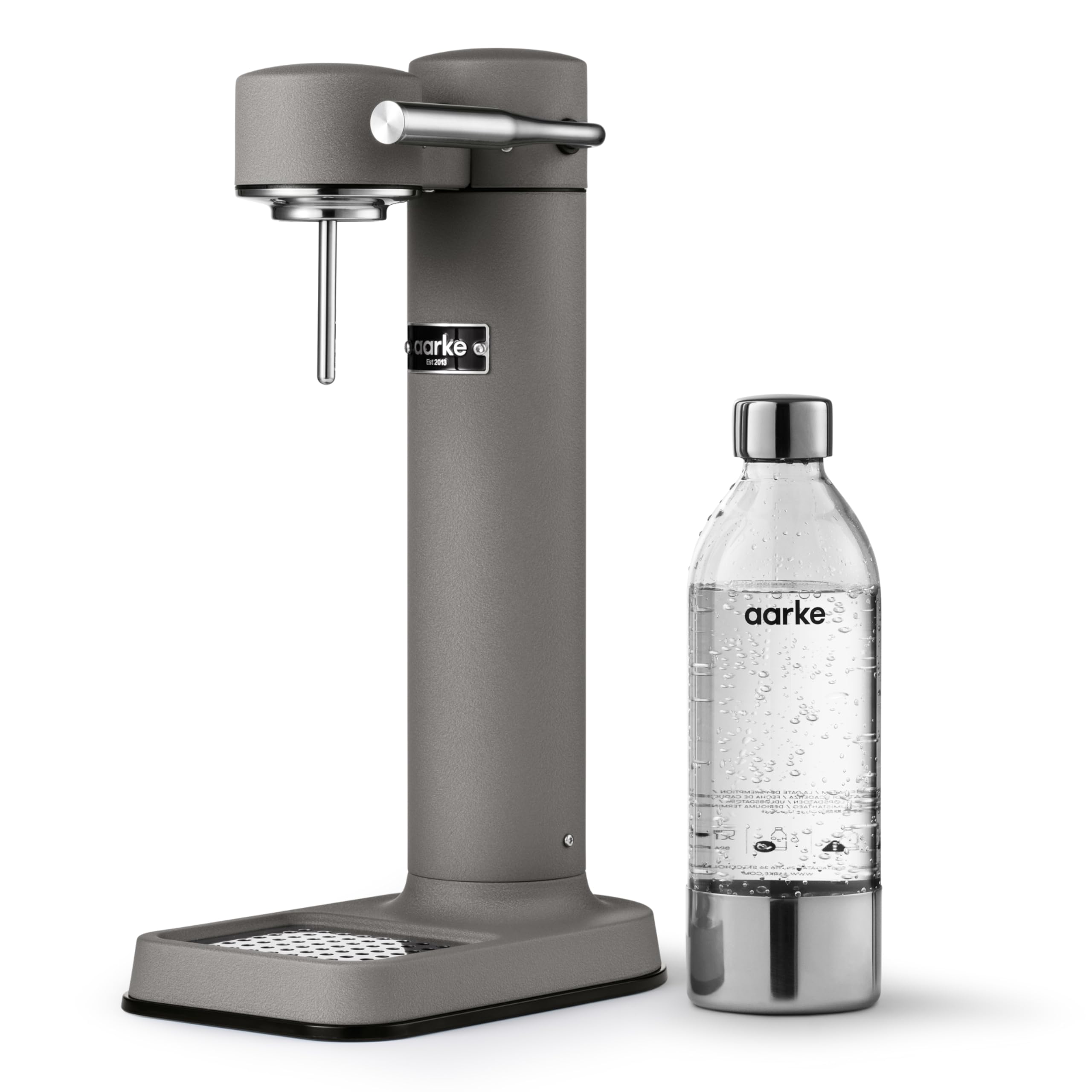 Aarke Carbonator Lll, Sparkling & Carbonation Water Machine, Stainless Steel With Pet Bpa-Free Reusable Bottle Volume 800 Ml (Ma
