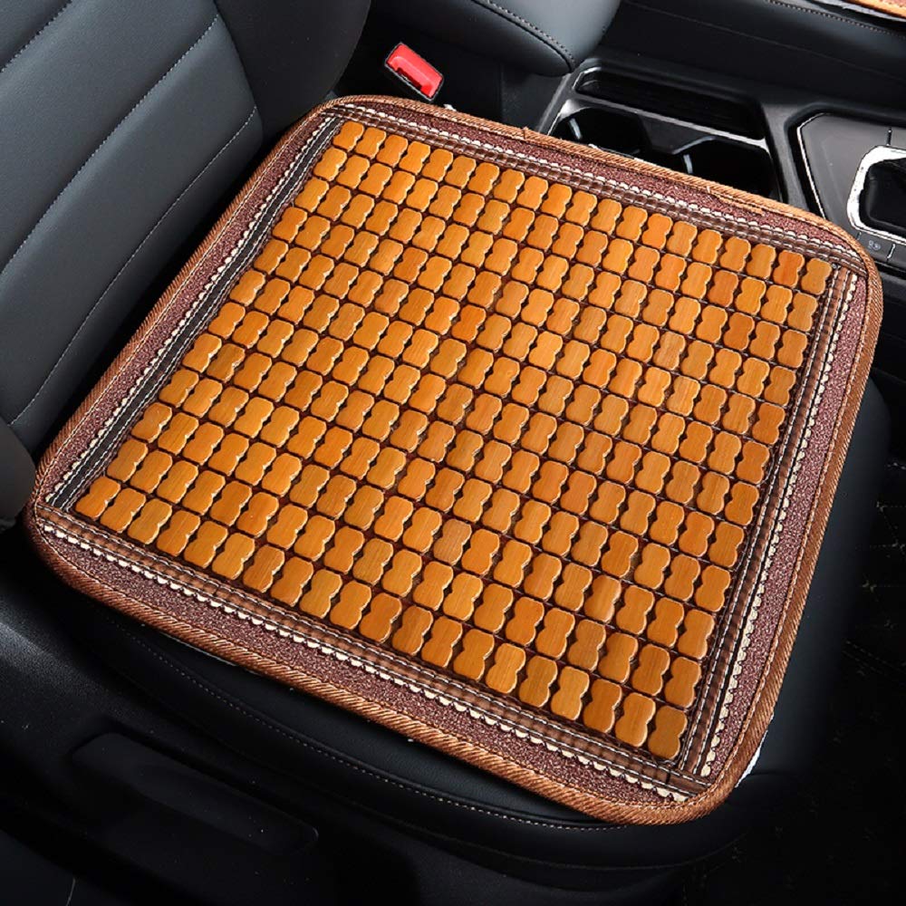 Maricome 2Pcs Bamboo Seat Cushions Summer Chair Cushion Car Seat Pad, Breathable Anti-Slip Size 45X45Cm