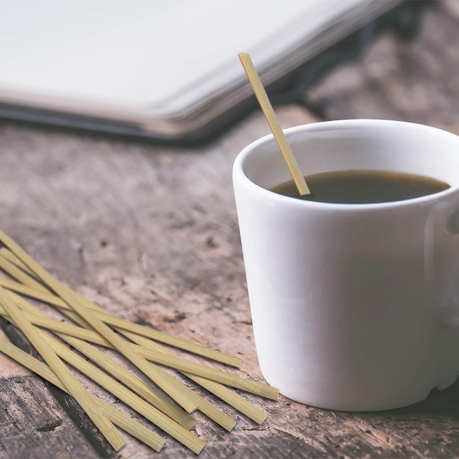 Party Essentials Bamboo 5.5'' Coffee Stirrers/Beverage Stir Sticks, 1000-Count, Natural