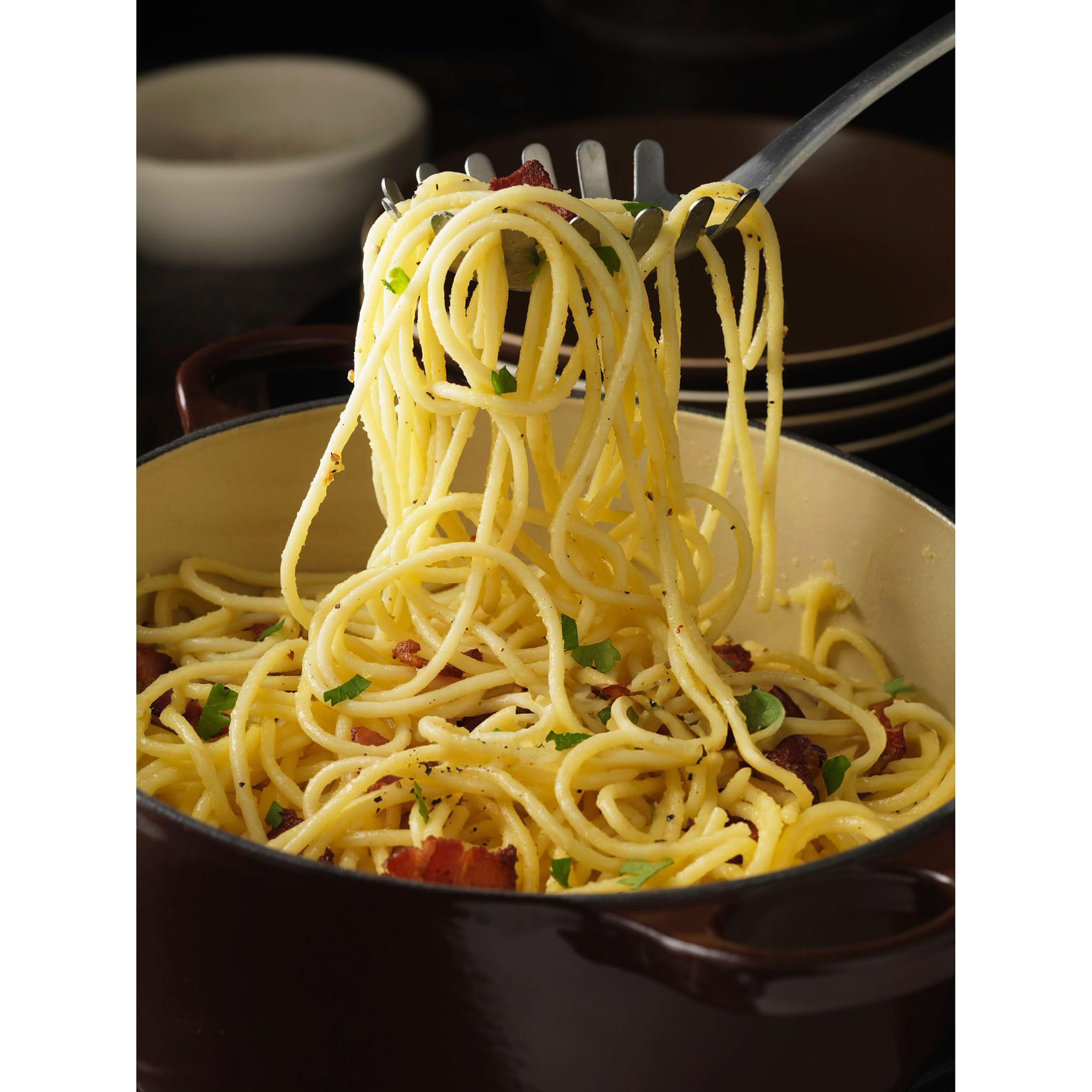 Hic Kitchen Essential Spaghetti Ladle And Pasta Server With Long Handle, 18/8 Stainless Steel, 12.5-Inch