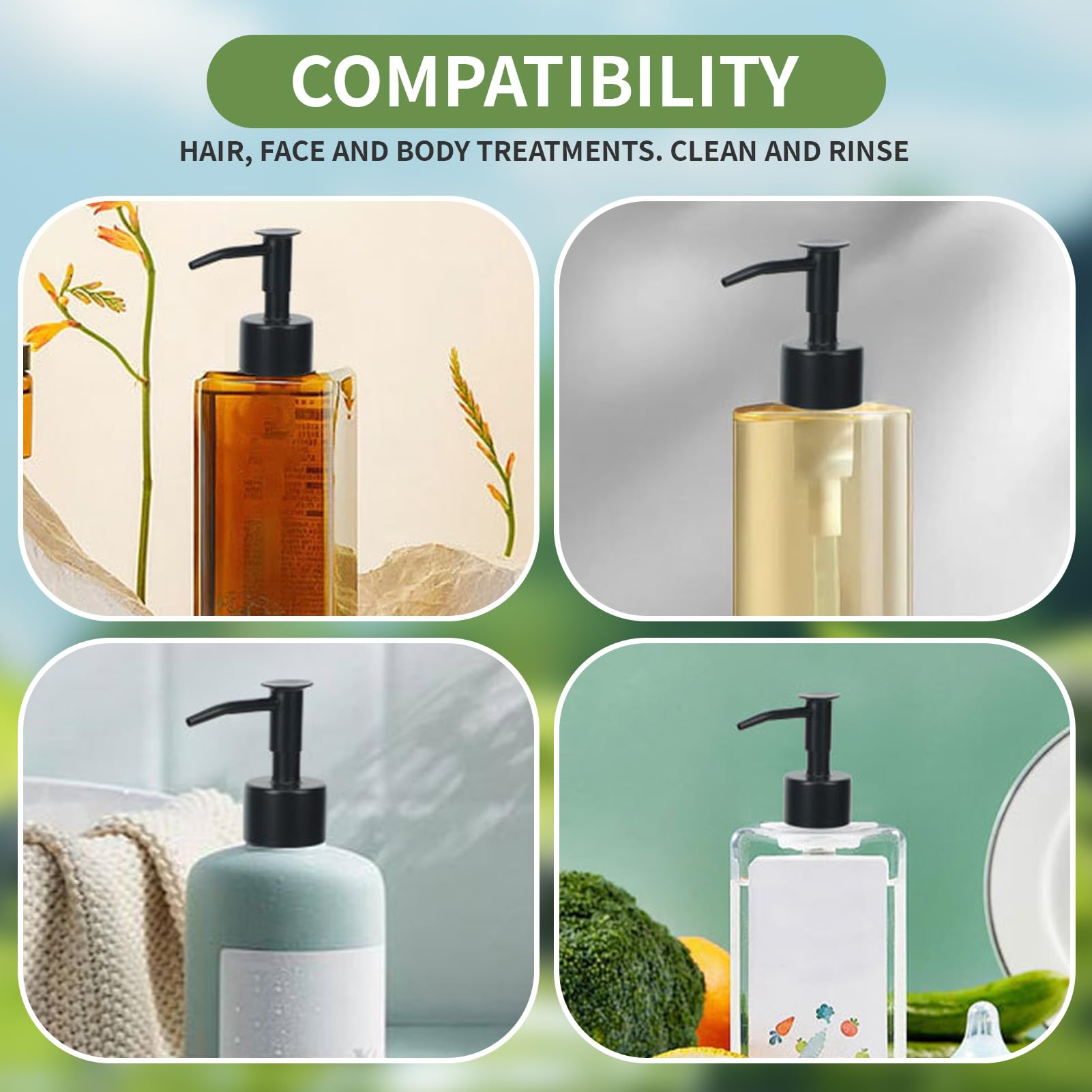 2Pack Pumps Lotion Soap Dispenser Replacement Pump For Your Liquid Soap, Lotion Or Dish Soap Refill Dispenser Kitchen Bathroom W