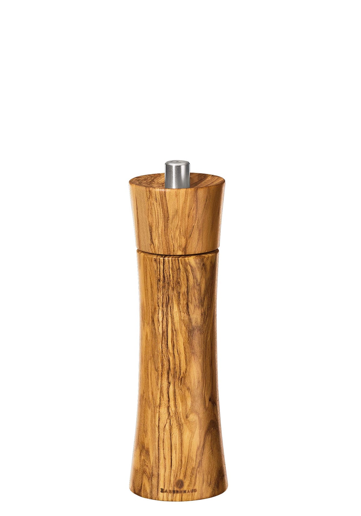 Zassenhaus ''Frankfurt'' Olive Wood Ceramic Salt Mill, 7-Inch