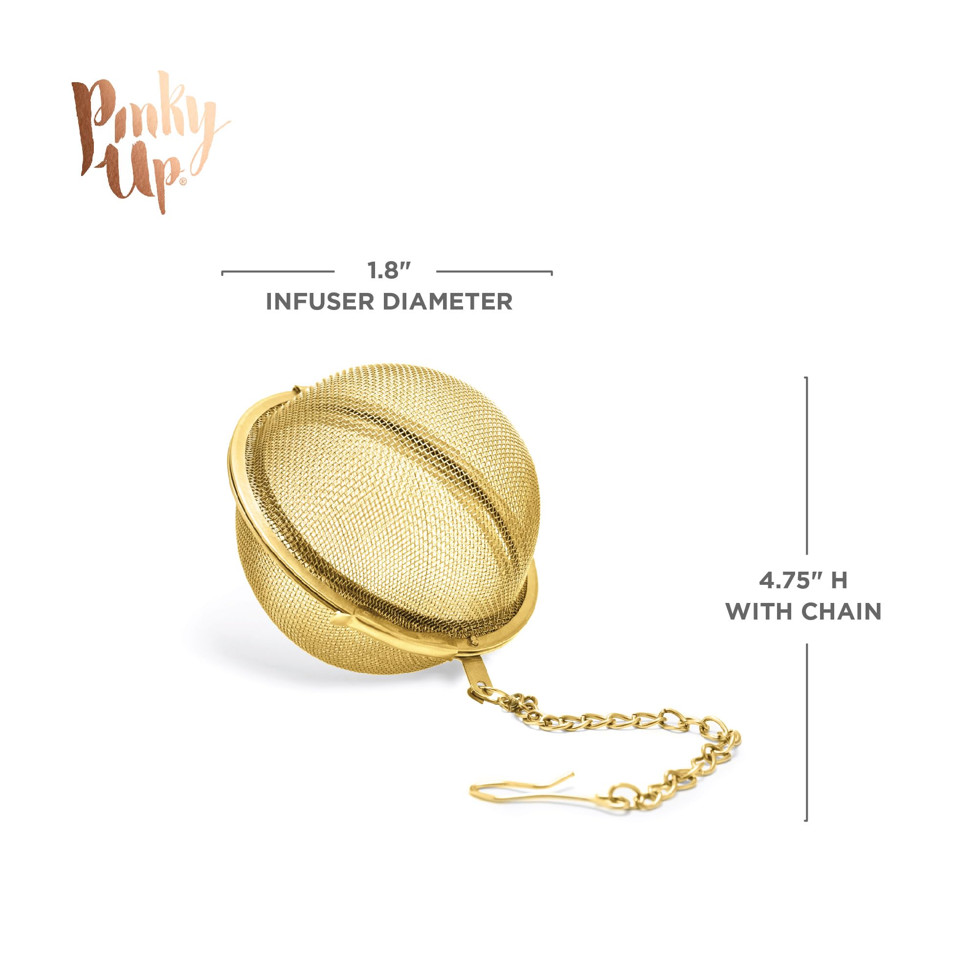 Small Tea Infuser Ball In Gold By Pinky Up