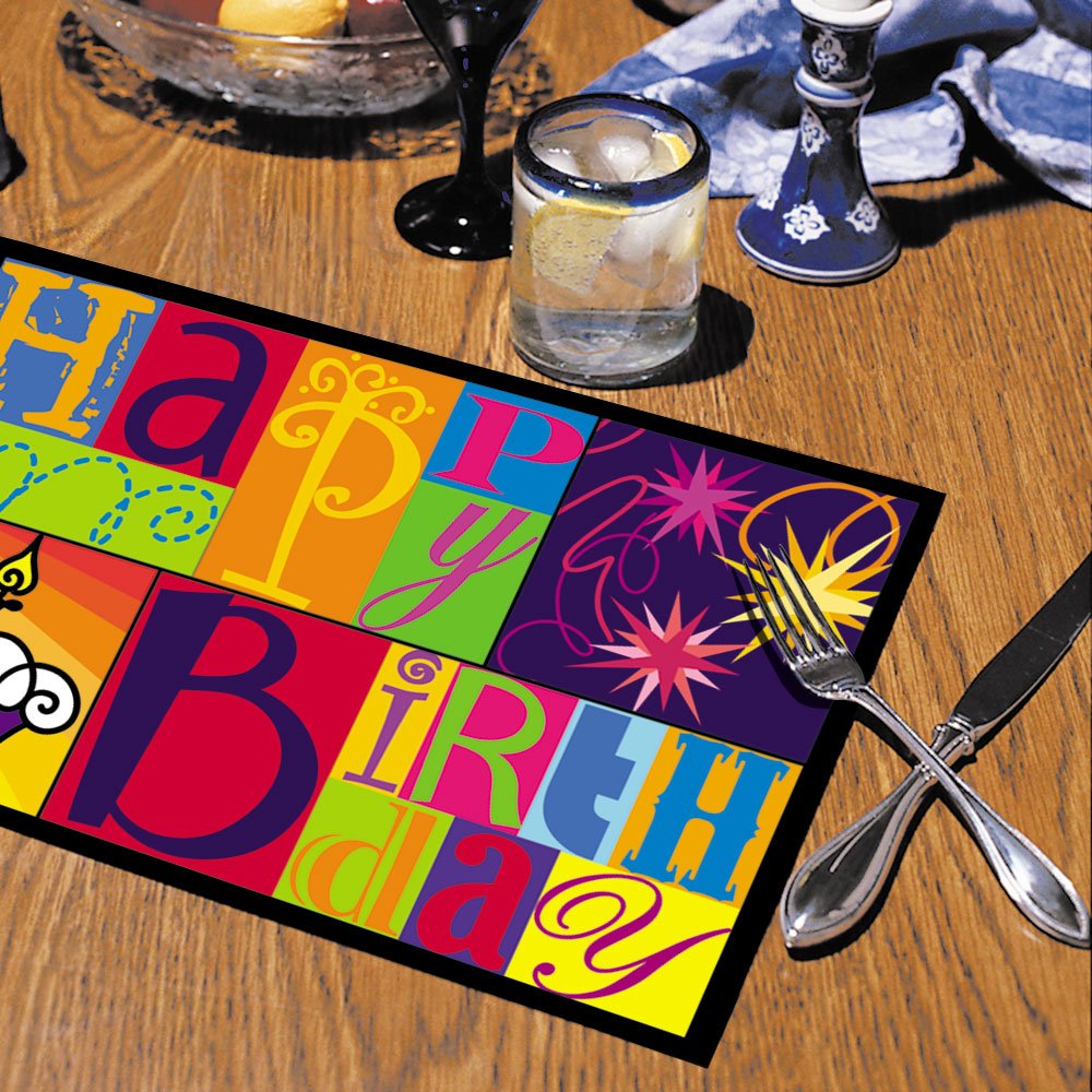 Counterart Paper Placemat, Bright Birthday, 24-Pack