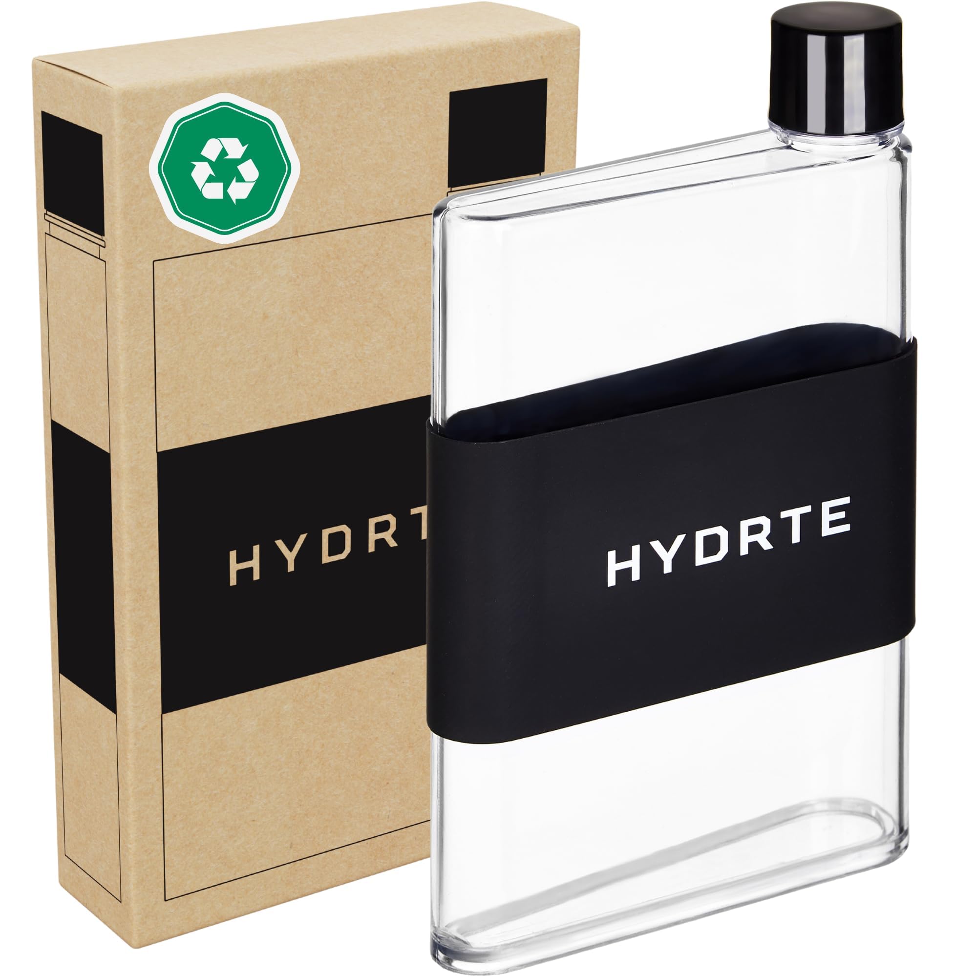 Hydrte Clear Water Bottle  11.8 oz, Professional Cute Water Bottle for Travel, Slim, Lightweight & BPAFree for Travel & Everyd