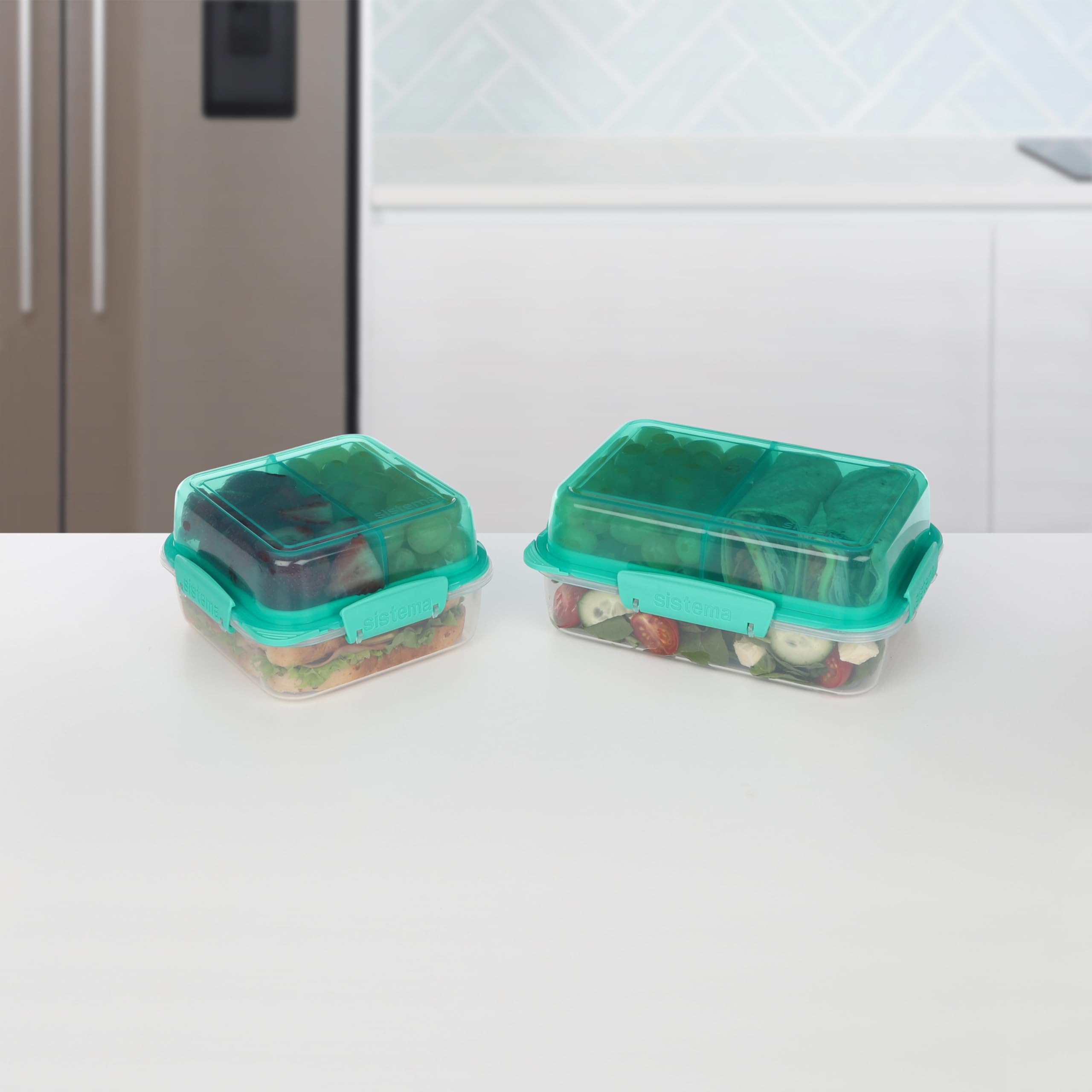 Sistema 124L Lunch Stack Square to go Assorted colours  Polypropylene  124 Litre