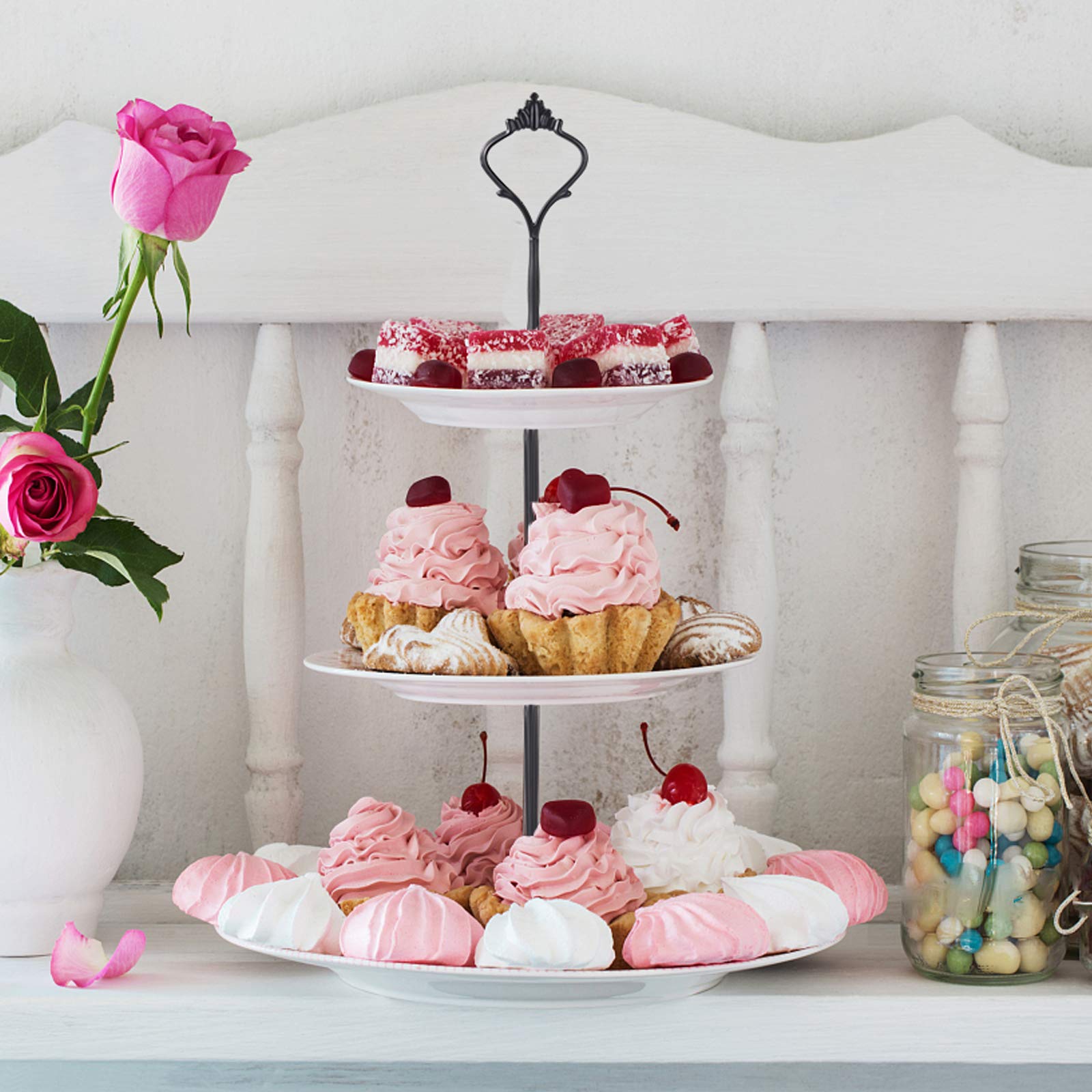 6 Set Tiered Tray Hardware For Cake Stand Mold Crown 3 Tier Cake Stand Fittings Hardware Holder For Wedding And Party Making Res