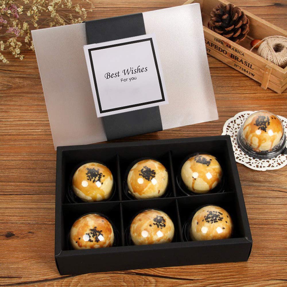 Neenicoliy 12 Packs Cupcake Boxes,Food Grade Paper Treats Gift Boxes With Inserts And Display Windows,Cupcake Containers For Bak