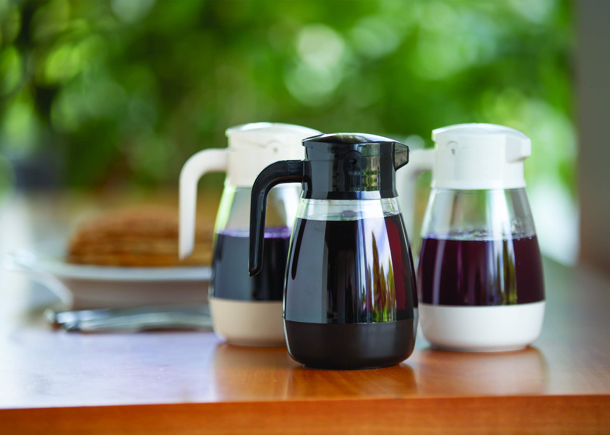 Service Ideas Sy916Bl Syrup Dispenser, 16Oz, Black/Clr