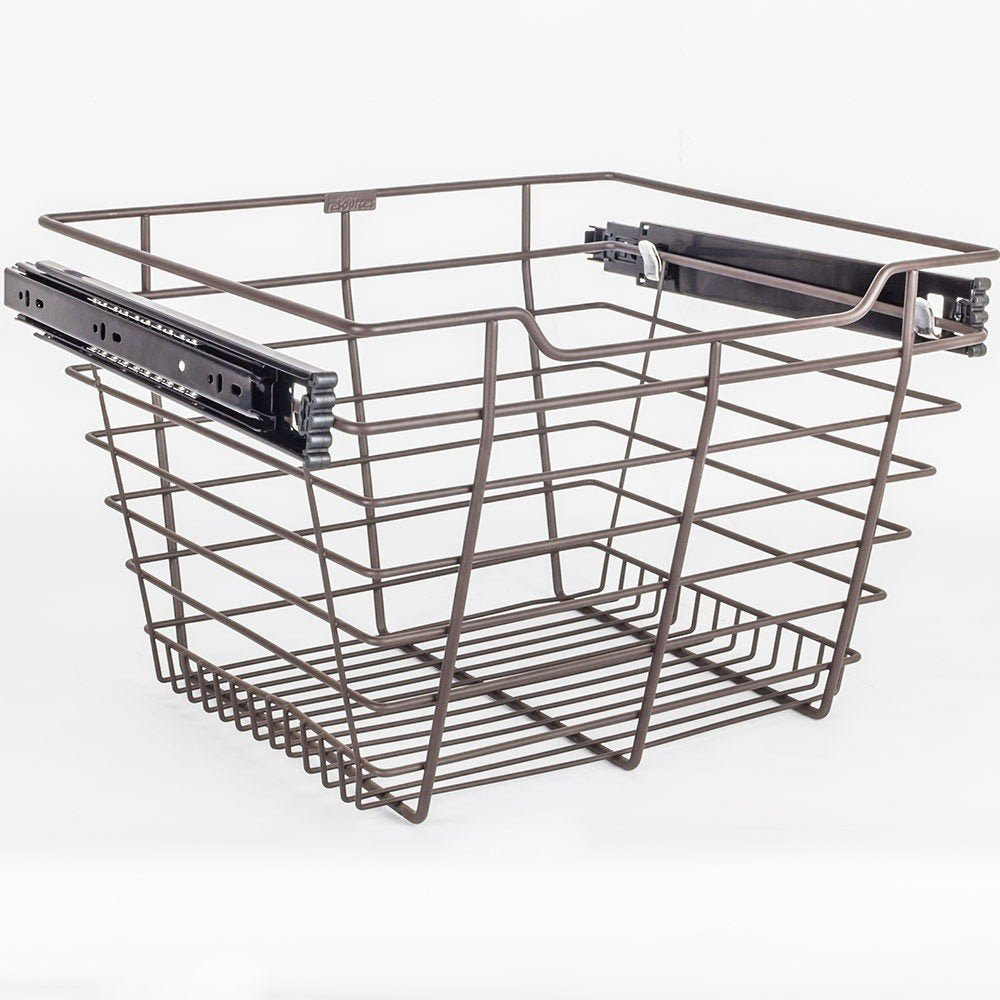 Dark Bronze Closet Pullout Basket 14D x 17W x 11H