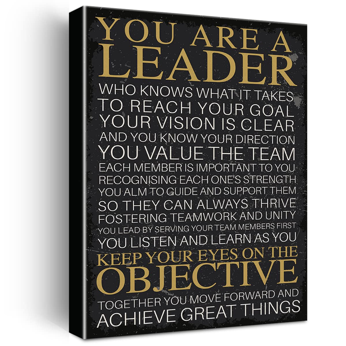 Positive Leadership Success Wall Art Canvas Print You Are A Leader Poster Framed Motivational Modern Painting For Office Home Wa