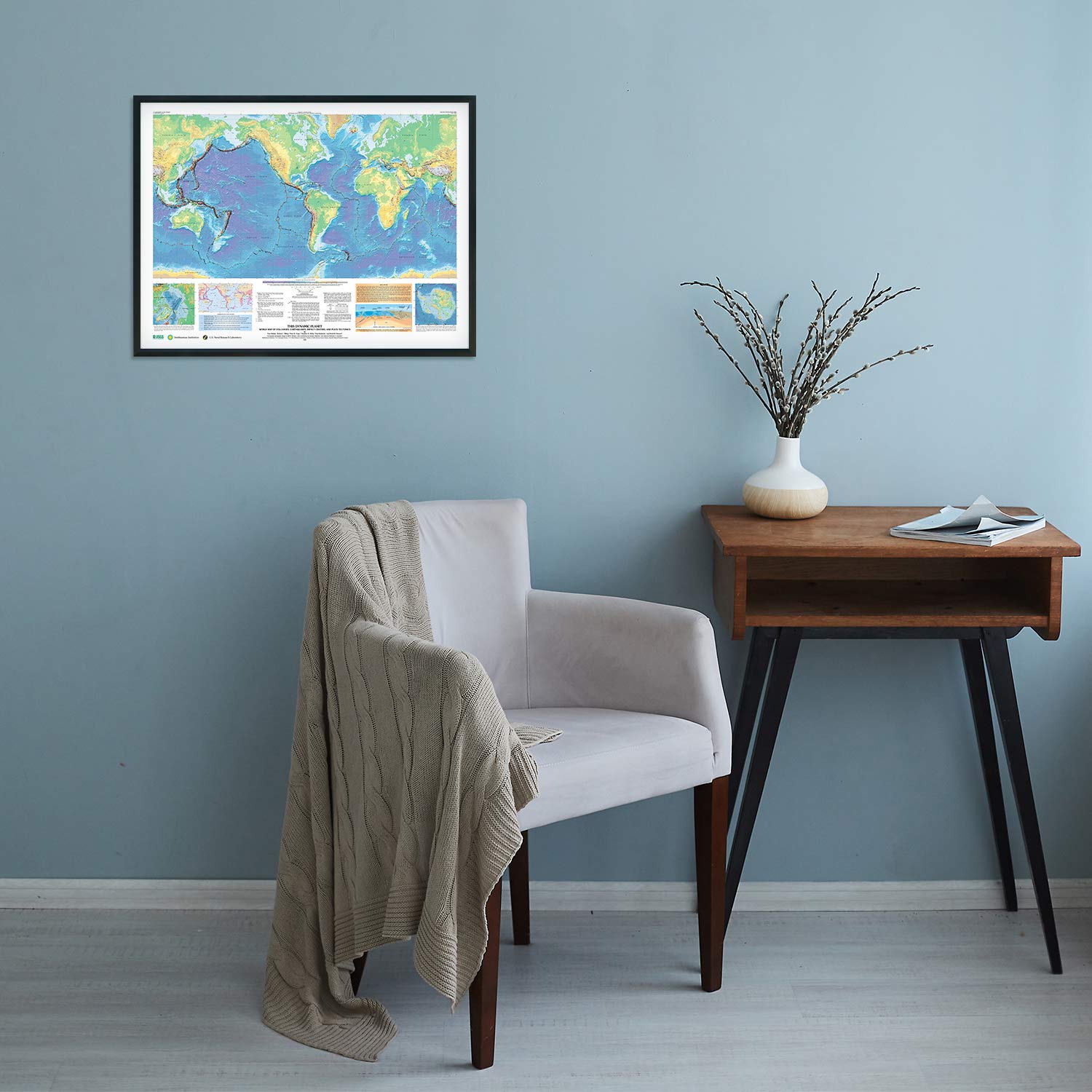 HISTORIX World Map Poster - 2006 Volcanoes, Earthquakes & Tectonic Plates - 18x24 Inch - Paper Material