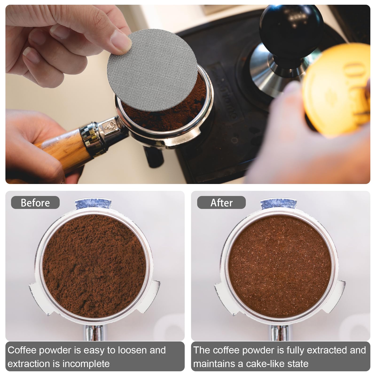 2Pcs 49Mm Espresso Screen Filter, 316 Stainless Steel Espresso Puck Screen 150M Reusable Espresso Portafilter Puck Screen Sturdy