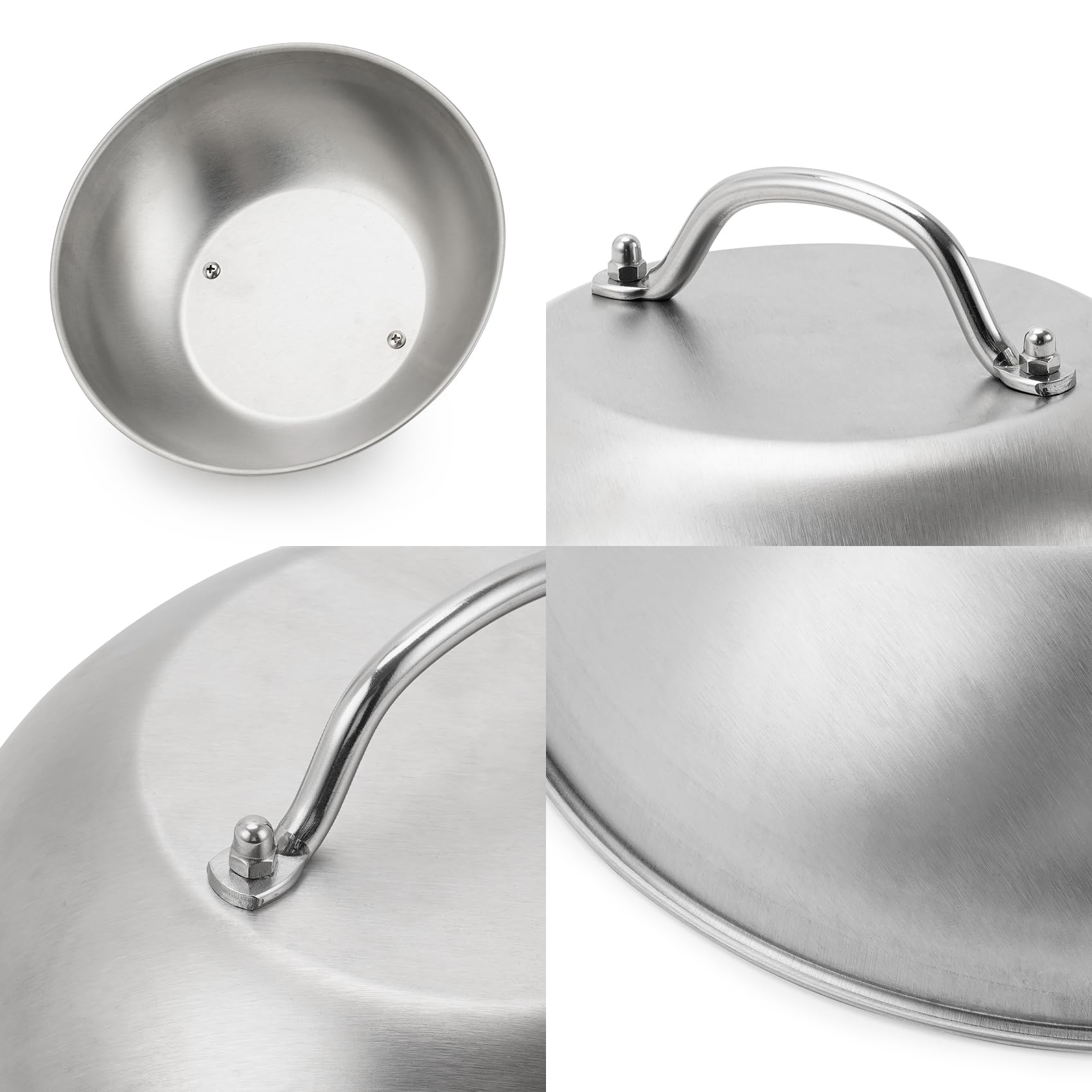Griddle Accessories - Heavy Duty 9'' Wide Smashed Burger Melting Cheese Dome - Commercial Grade Stainless Steel Basting And Stea